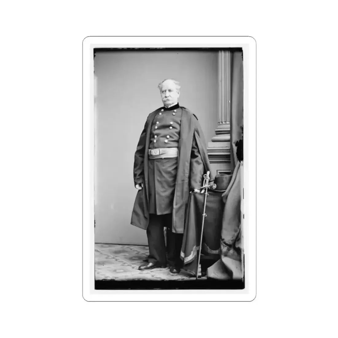 Brig. Gen. Richard S. Satterlee (U.S. Civil War) STICKER Vinyl Kiss-Cut Decal 2 Inch White - The Sticker Space