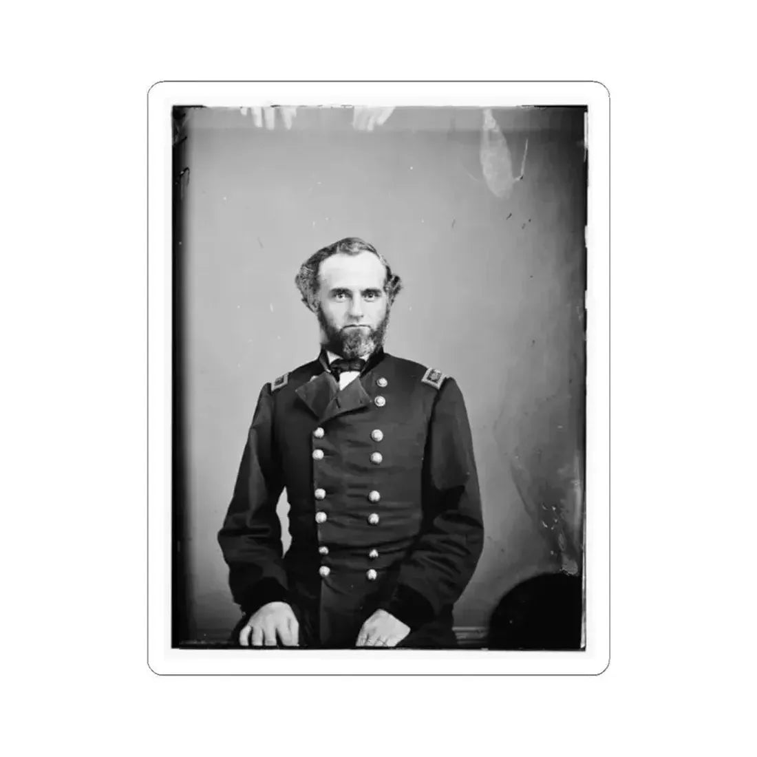 Brig. Gen. Richard W. Johnson (U.S. Civil War) STICKER Vinyl Kiss-Cut Decal 2 Inch White - The Sticker Space