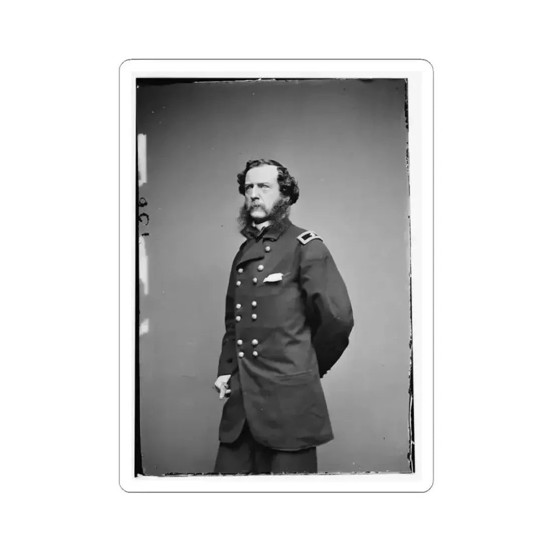 Brig. Gen. Samuel W. Crawford 001 (U.S. Civil War) STICKER Vinyl Kiss-Cut Decal 4 Inch White - The Sticker Space