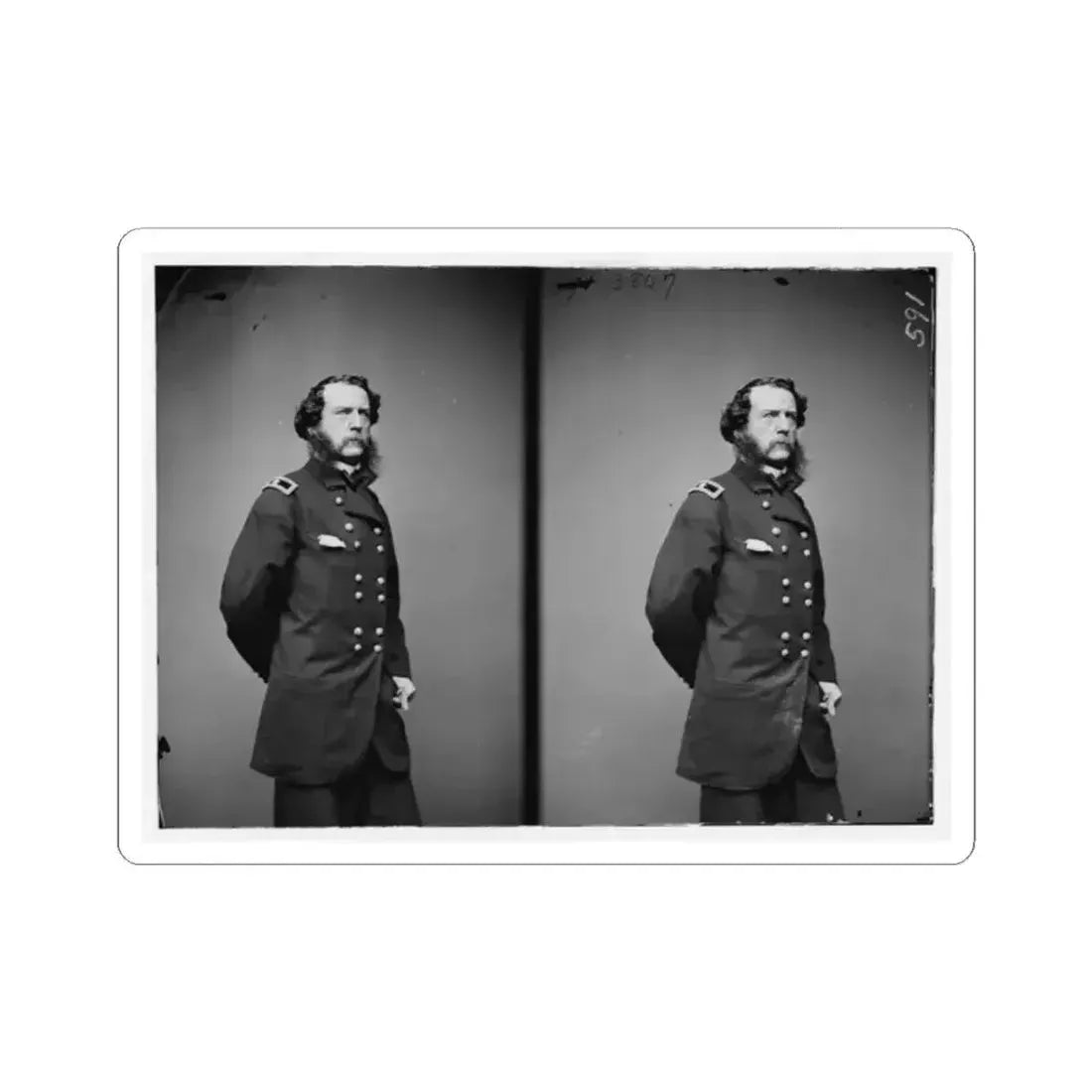 Brig. Gen. Samuel W. Crawford (U.S. Civil War) STICKER Vinyl Kiss-Cut Decal 2 Inch White - The Sticker Space