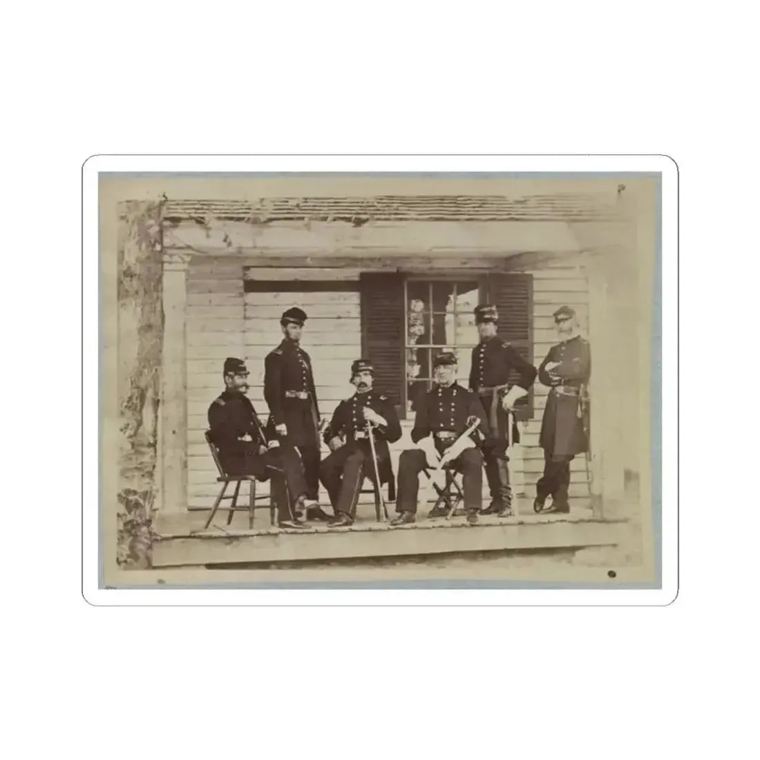 Brig. General J. S. Wadsworth and Staff (U.S. Civil War) STICKER Vinyl Kiss-Cut Decal 2 Inch White - The Sticker Space
