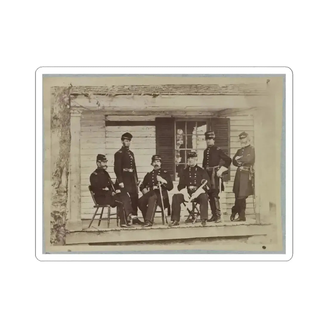Brig. General J. S. Wadsworth and Staff (U.S. Civil War) STICKER Vinyl Kiss-Cut Decal 4 Inch White - The Sticker Space