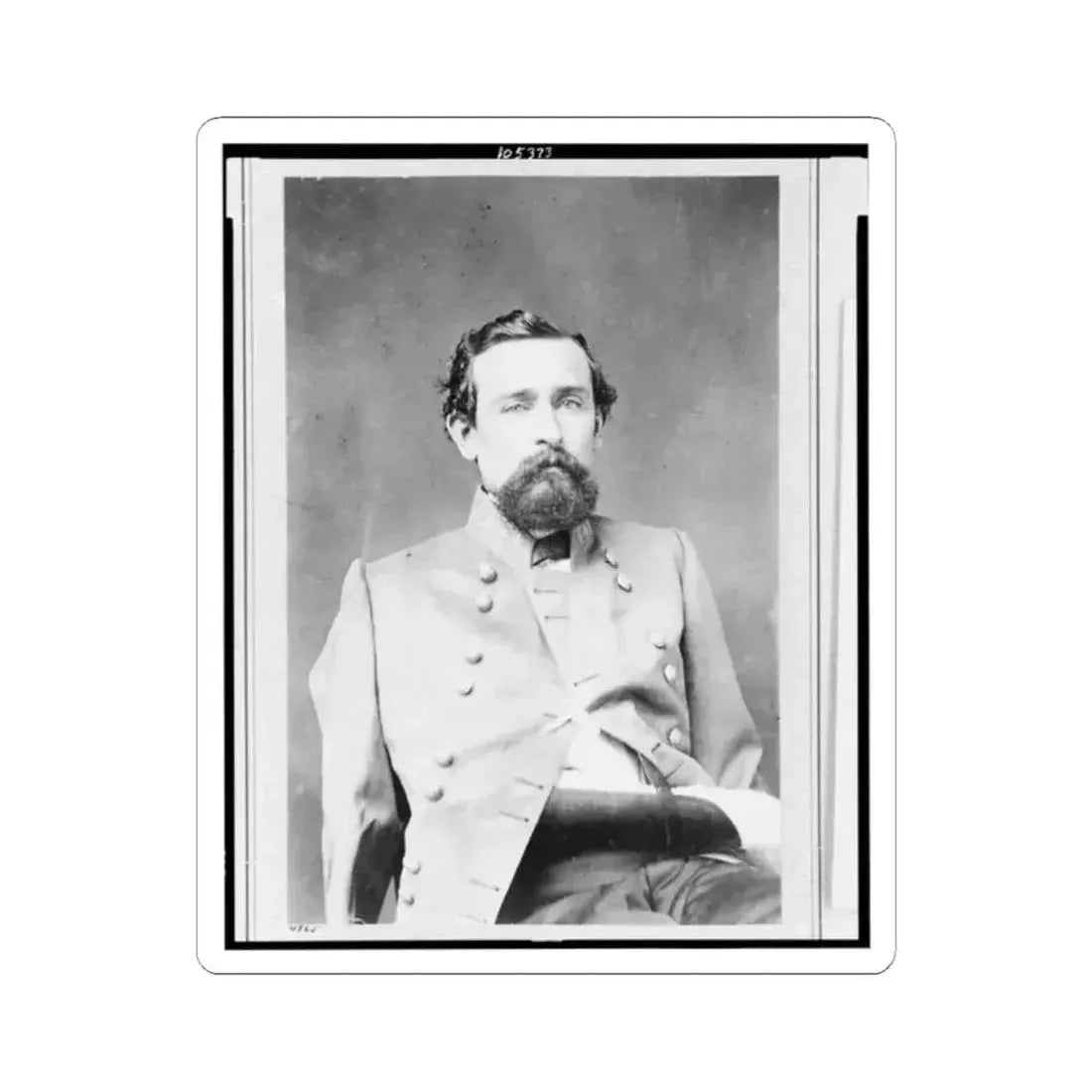 Brig. General Lawrence S. Baker (U.S. Civil War) STICKER Vinyl Kiss-Cut Decal 2 Inch White - The Sticker Space