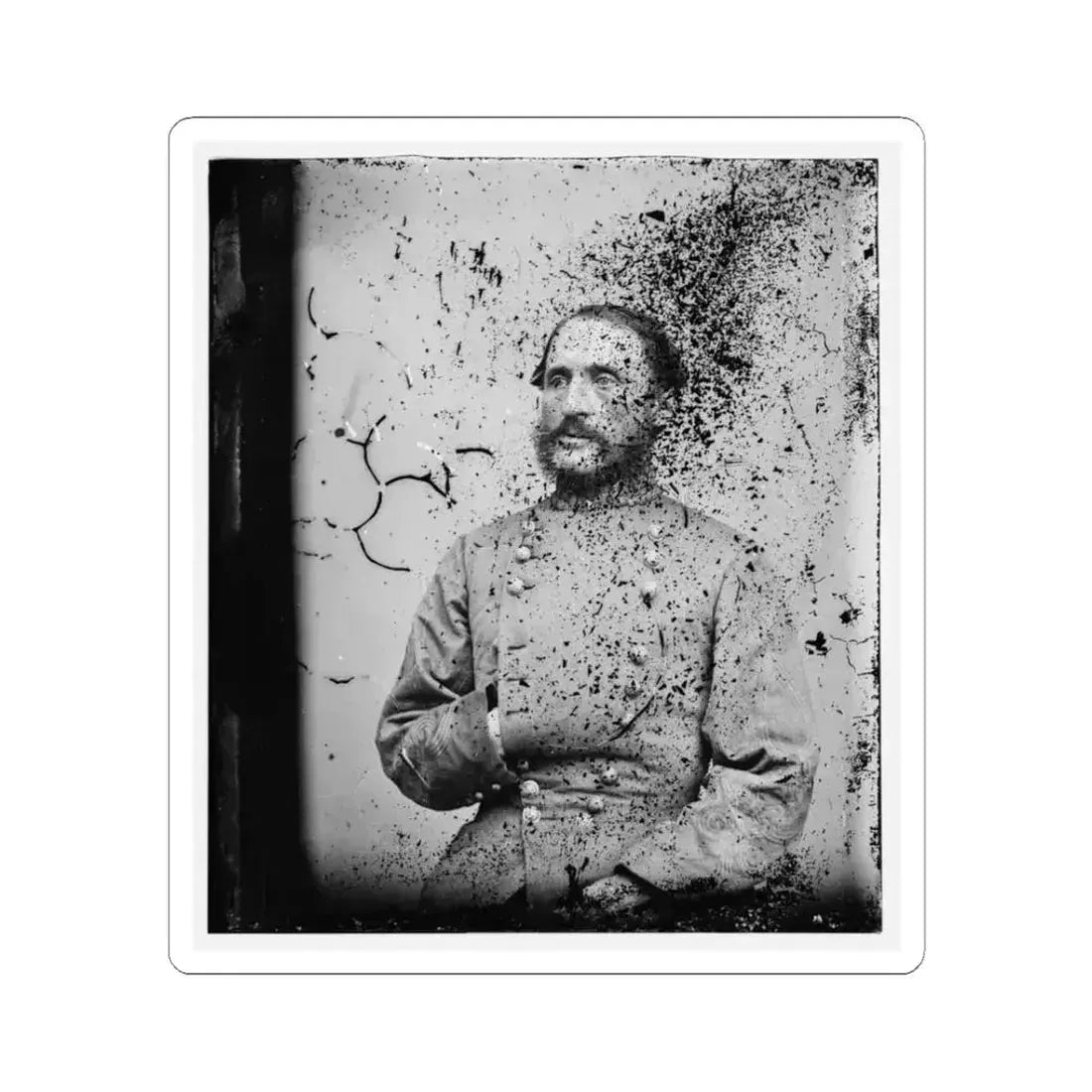 Brig. General Thomas L. Clingman, Half-Length Portrait, Seated, Facing Left (U.S. Civil War) STICKER Vinyl Kiss-Cut Decal 3 Inch White - The Sticker Space