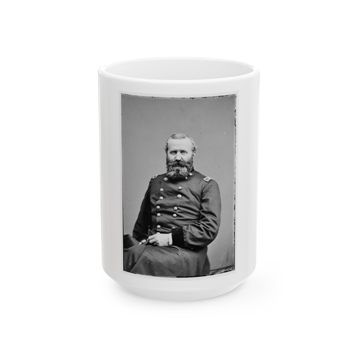 Brig. Gen. Alex Hays 002 (U.S. Civil War) White Coffee Mug-15oz-The Sticker Space