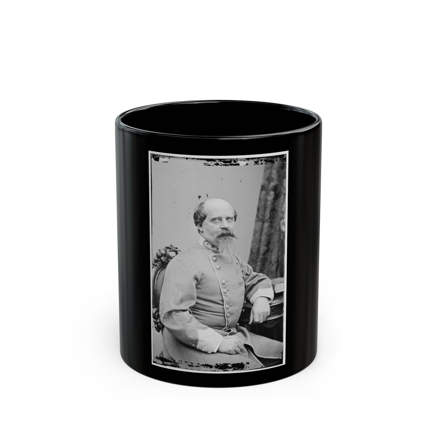 Brig. Gen. B.H. Robertson (U.S. Civil War) Black Coffee Mug-11oz-The Sticker Space