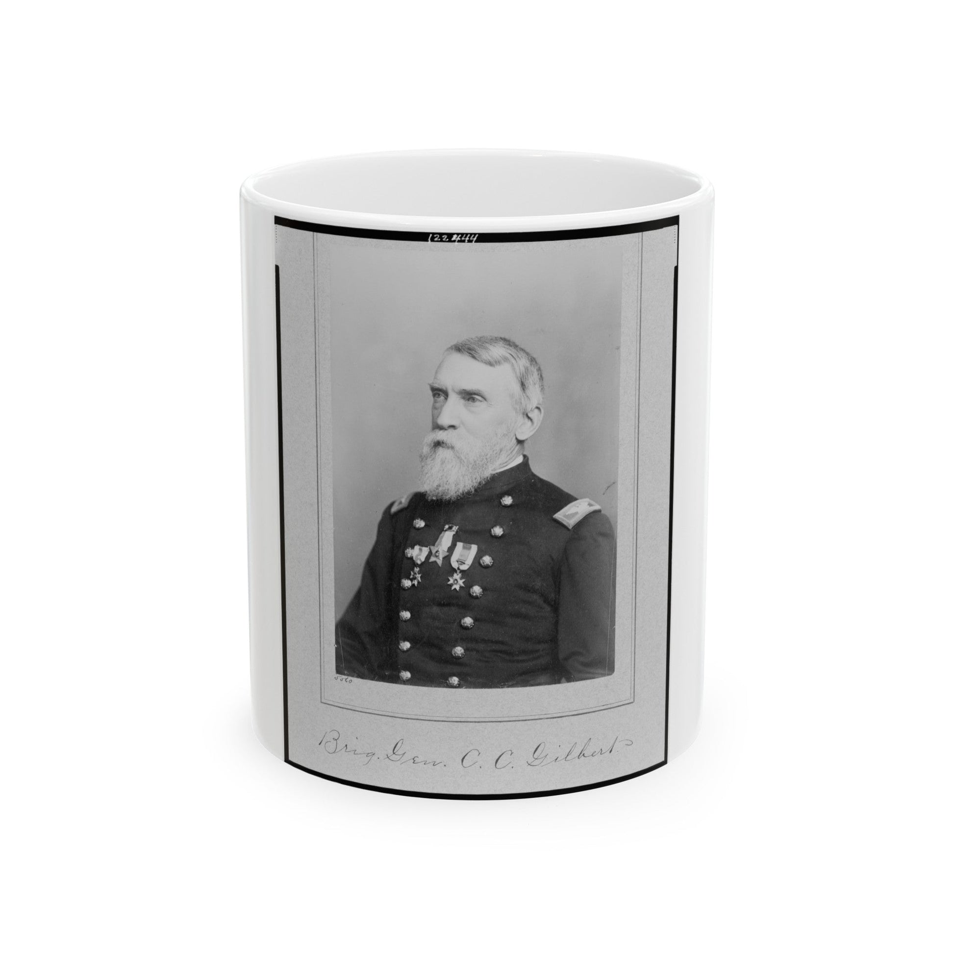 Brig. Gen. C.C. Gilbert (U.S. Civil War) White Coffee Mug-11oz-The Sticker Space