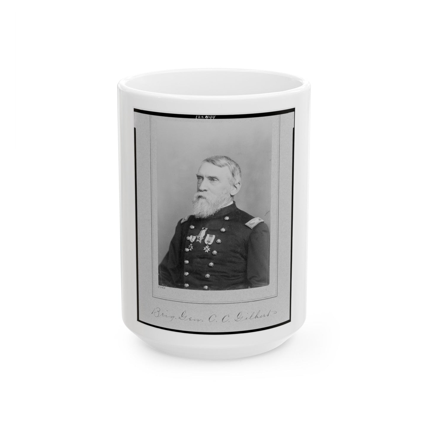 Brig. Gen. C.C. Gilbert (U.S. Civil War) White Coffee Mug-15oz-The Sticker Space