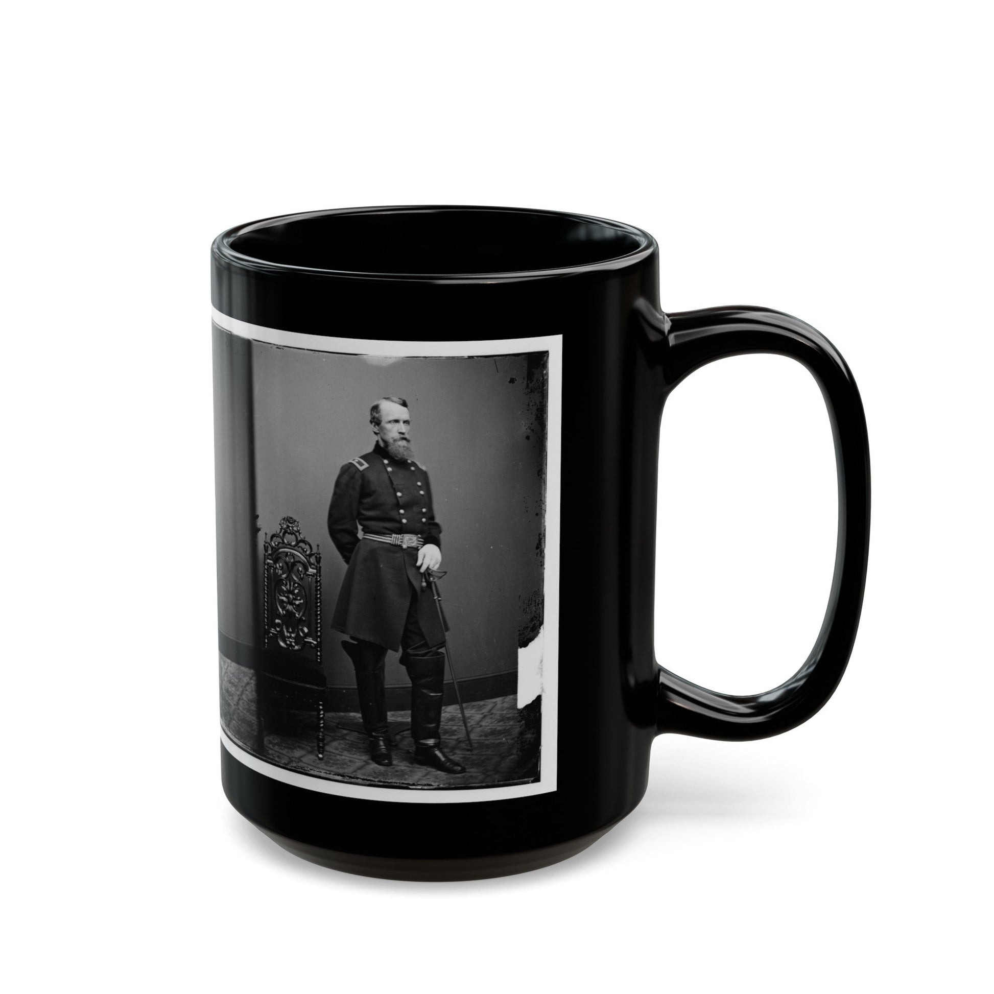 Brig. Gen. David B. Birney (U.S. Civil War) Black Coffee Mug-The Sticker Space