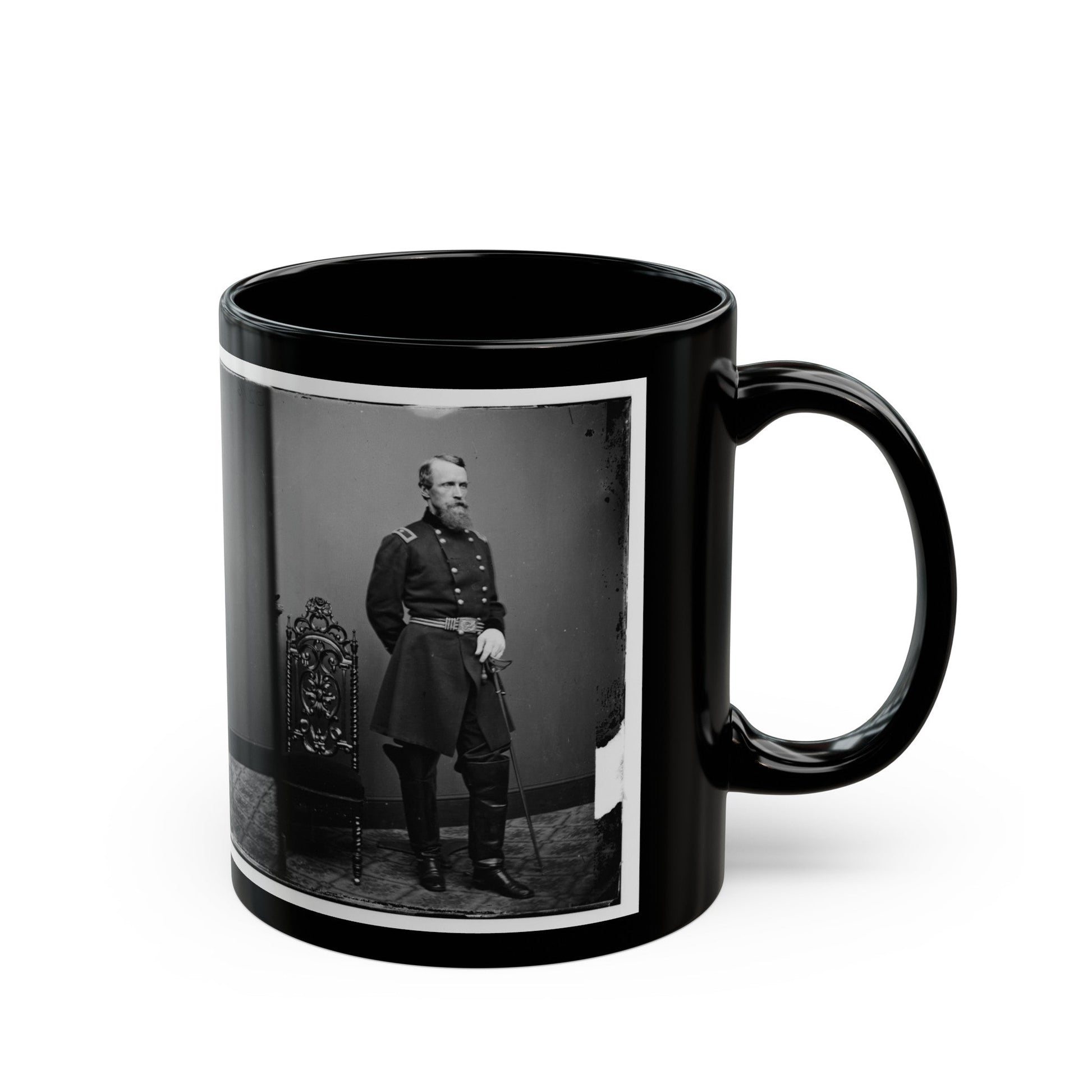 Brig. Gen. David B. Birney (U.S. Civil War) Black Coffee Mug-The Sticker Space