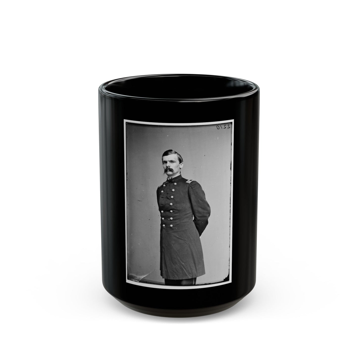 Brig. Gen. George C. Strong (U.S. Civil War) Black Coffee Mug-15oz-The Sticker Space