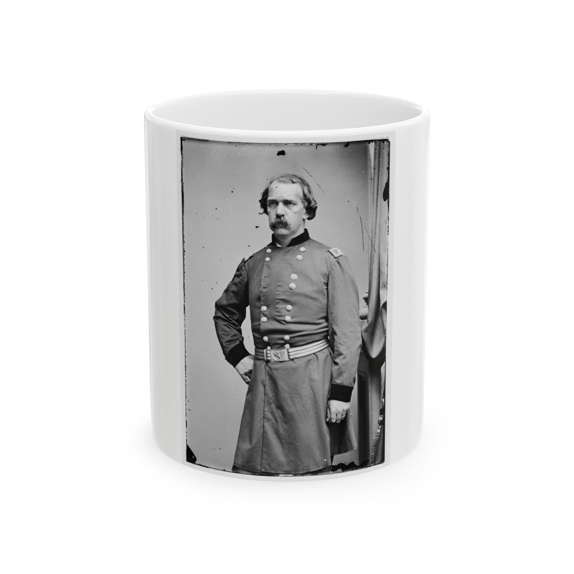 Brig. Gen. J. Hobart Ward 001 (U.S. Civil War) White Coffee Mug-11oz-The Sticker Space