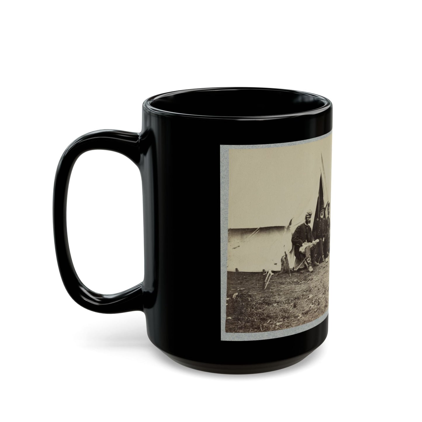 Brig. Gen. J. J. Abercrombie And Group (U.S. Civil War) Black Coffee Mug