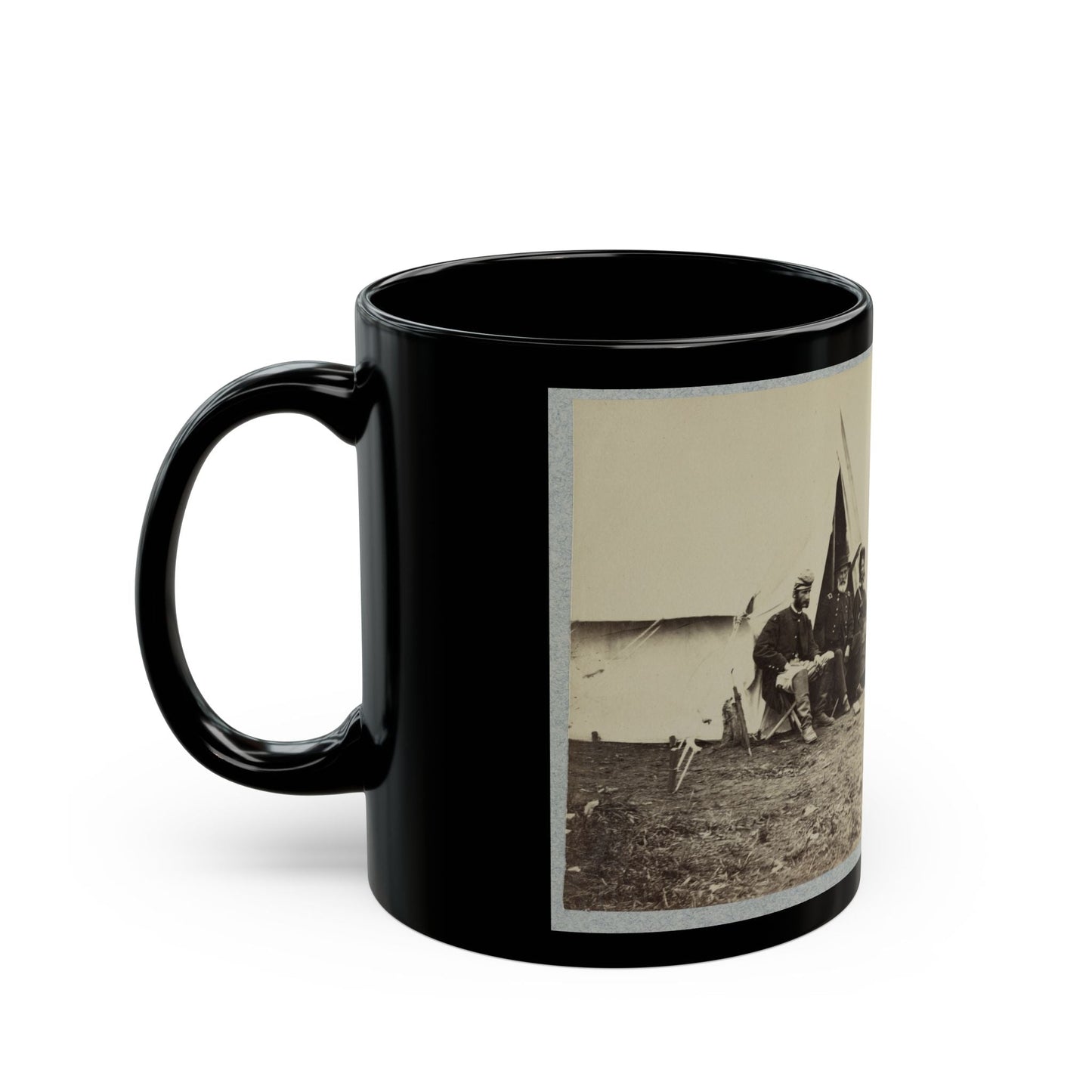 Brig. Gen. J. J. Abercrombie And Group (U.S. Civil War) Black Coffee Mug