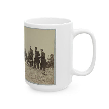 Brig. Gen. J. J. Abercrombie And Group (U.S. Civil War) White Coffee Mug