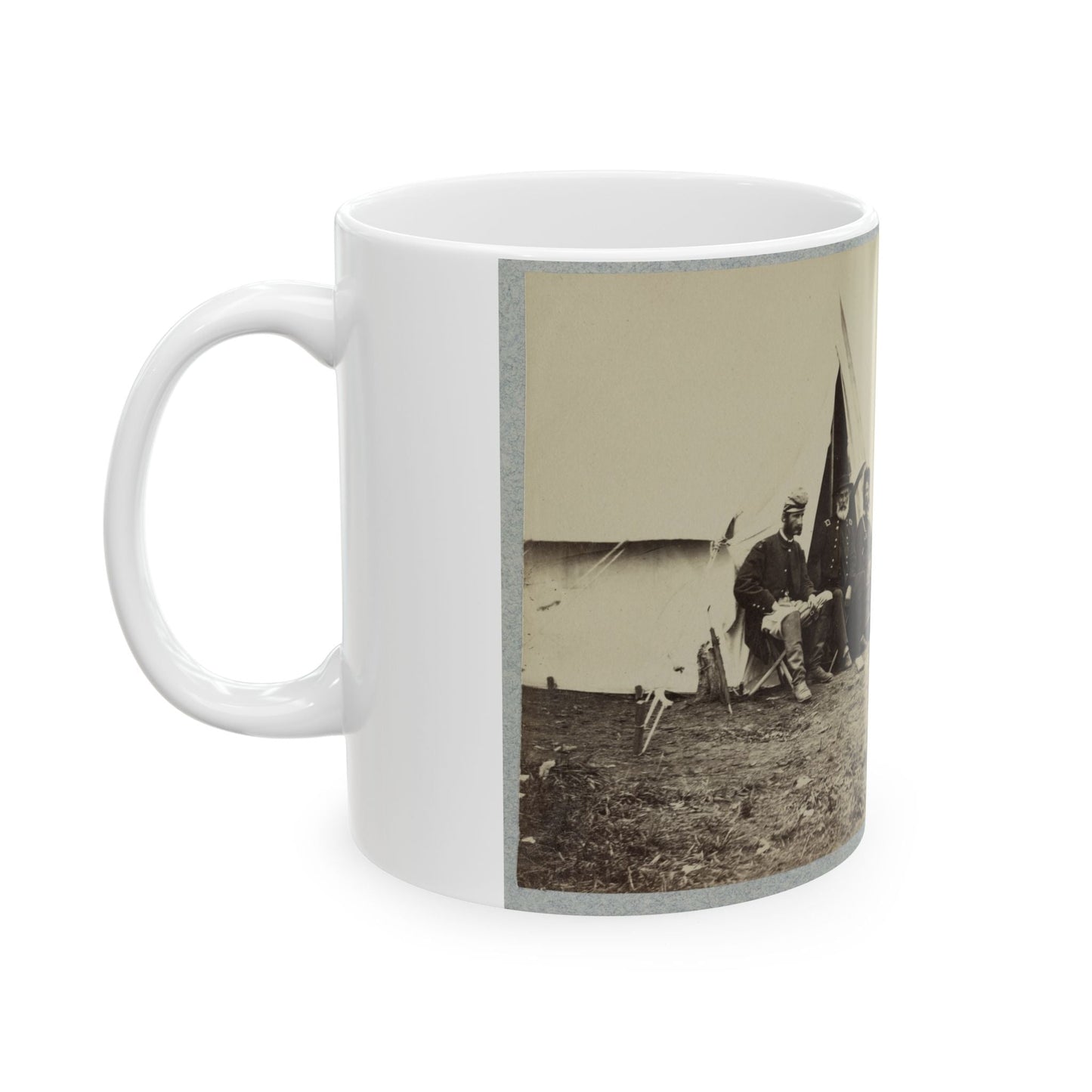 Brig. Gen. J. J. Abercrombie And Group (U.S. Civil War) White Coffee Mug