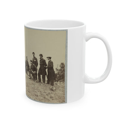 Brig. Gen. J. J. Abercrombie And Group (U.S. Civil War) White Coffee Mug