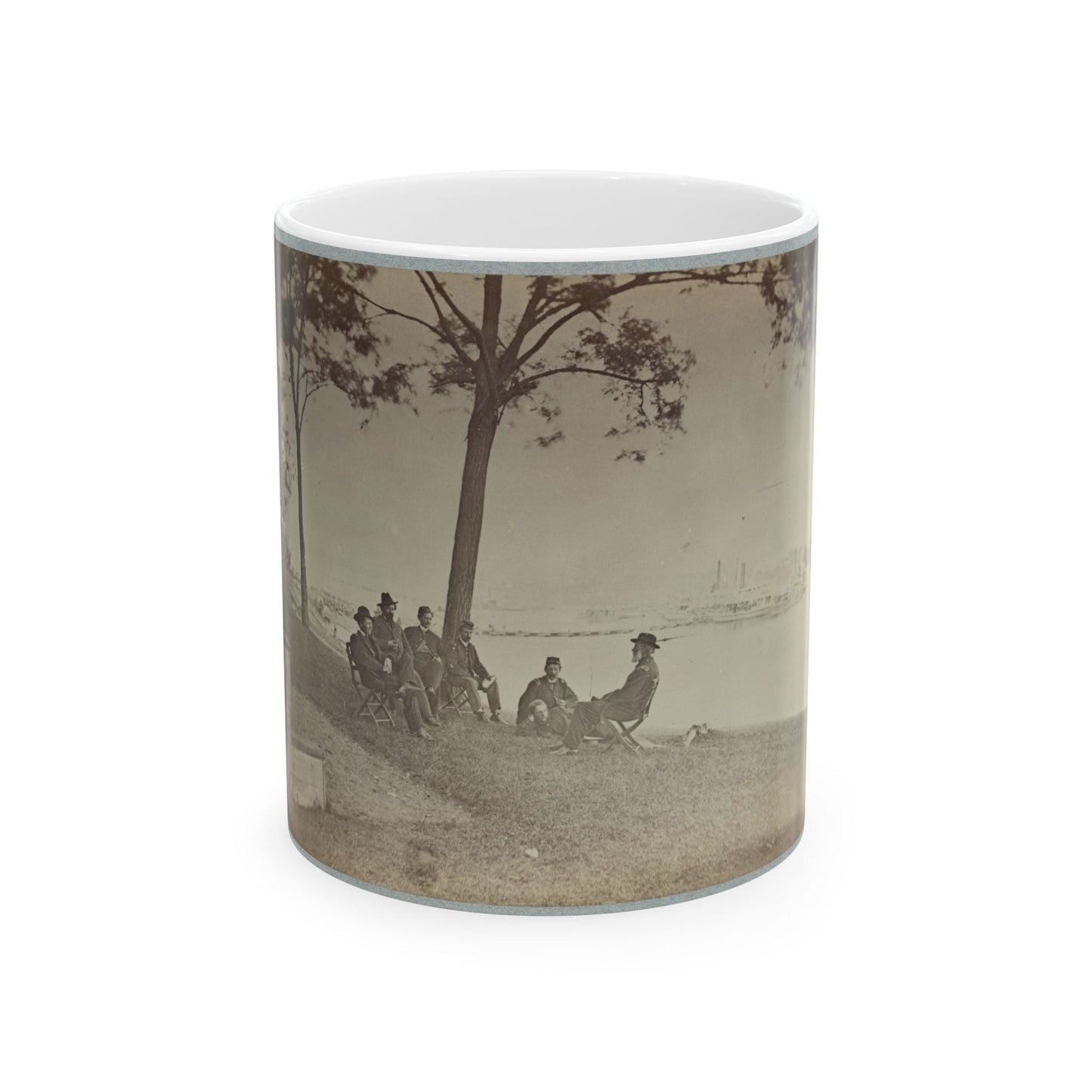 Brig. Gen. J. J. Abercrombie And Staff (U.S. Civil War) White Coffee Mug