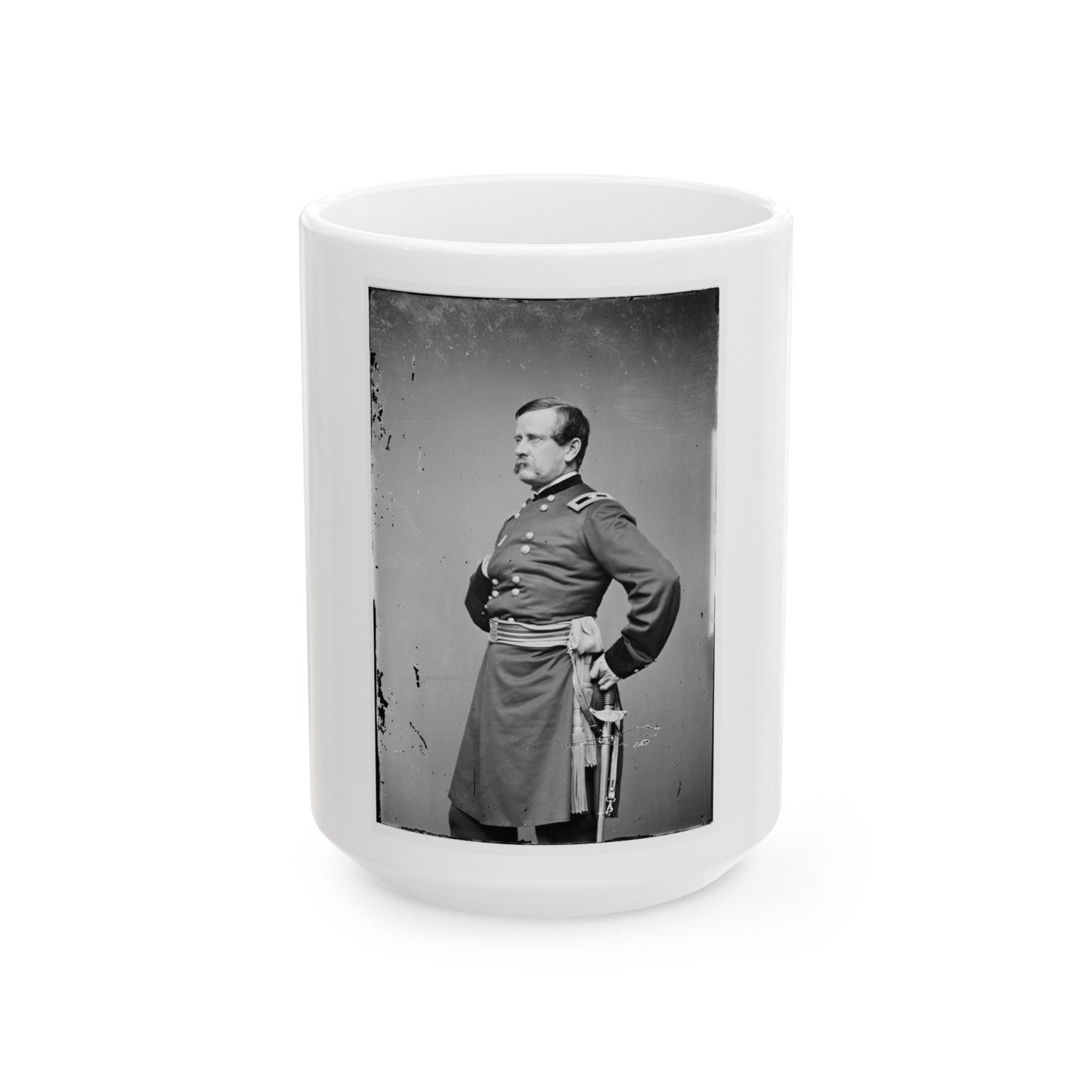 Brig. Gen. J.H. Van Allen (U.S. Civil War) White Coffee Mug-15oz-The Sticker Space