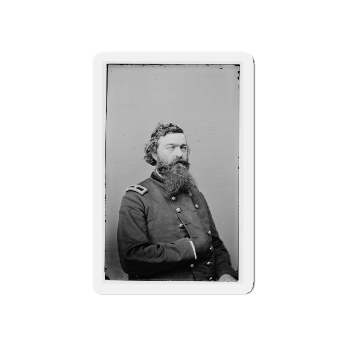 Brig. Gen. James S. Robinson 002 (U.S. Civil War) Refrigerator Magnet-3" x 3"-The Sticker Space