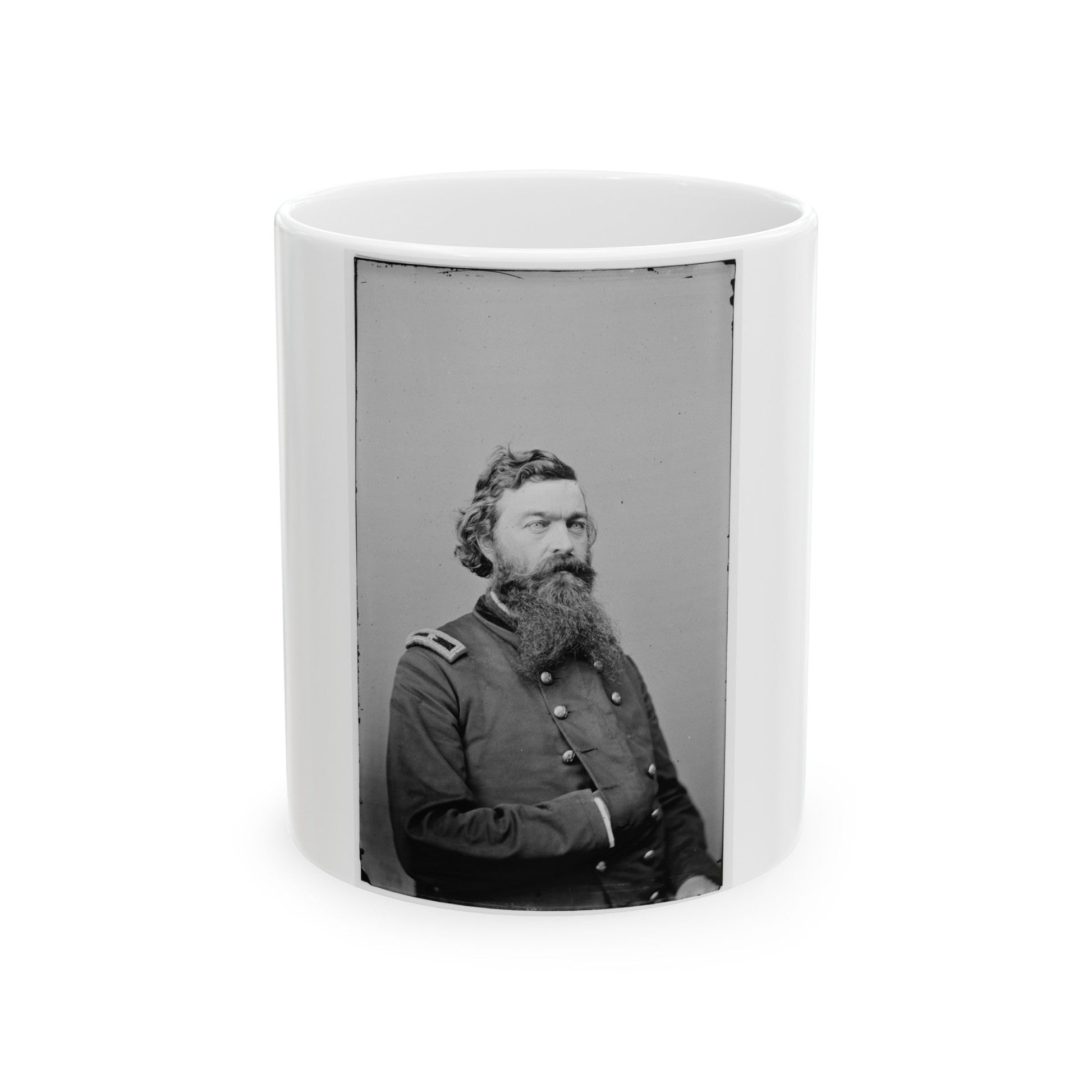 Brig. Gen. James S. Robinson 002 (U.S. Civil War) White Coffee Mug-11oz-The Sticker Space