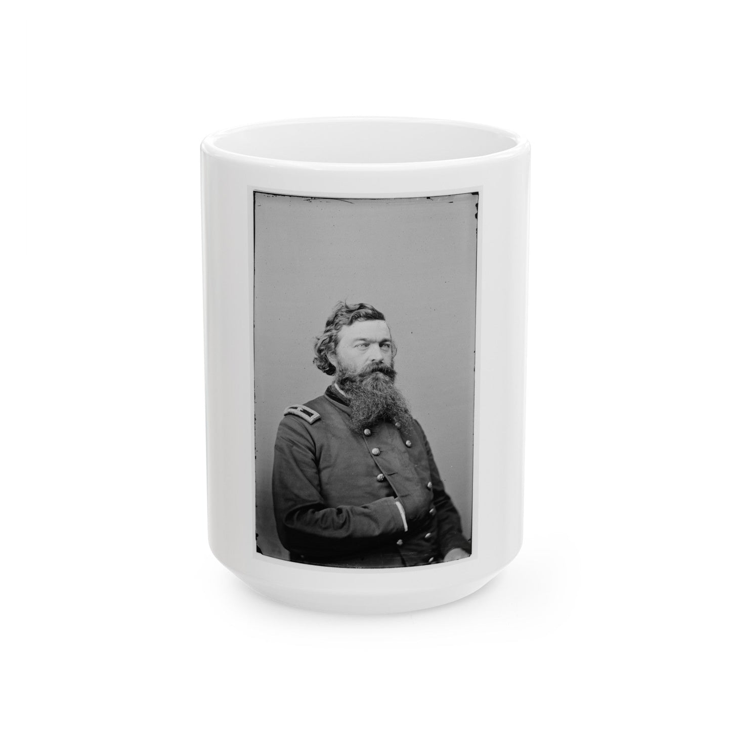 Brig. Gen. James S. Robinson 002 (U.S. Civil War) White Coffee Mug-15oz-The Sticker Space