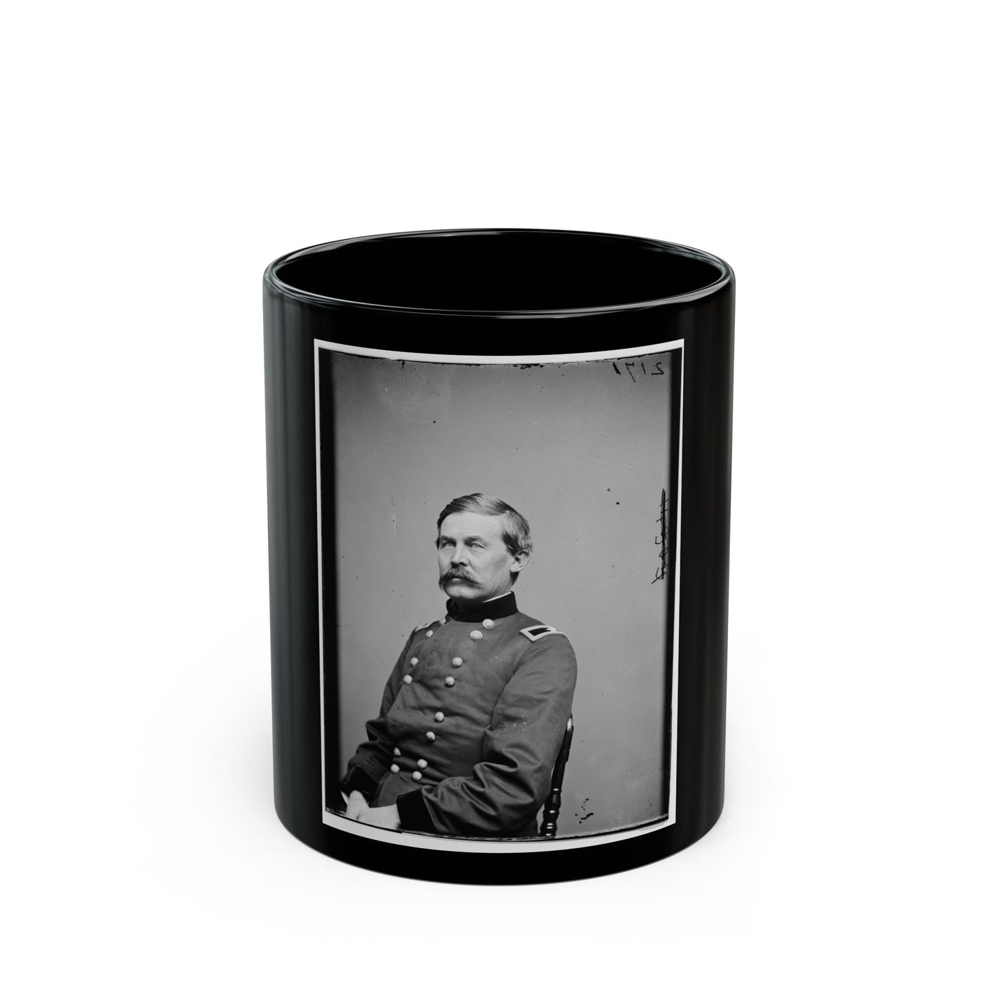 Brig. Gen. John Buford (U.S. Civil War) Black Coffee Mug-11oz-The Sticker Space