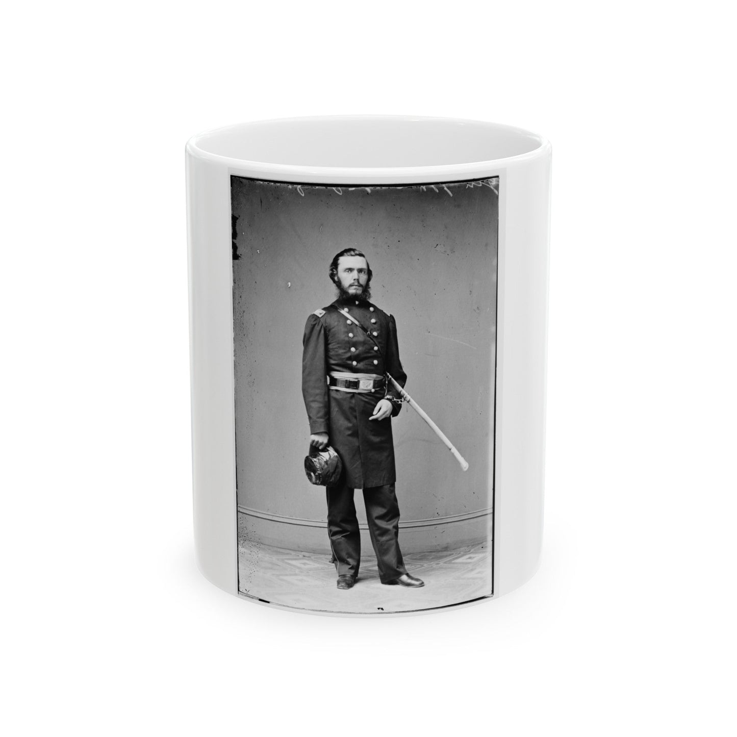 Brig. Gen. John Riggin 001 (U.S. Civil War) White Coffee Mug-11oz-The Sticker Space