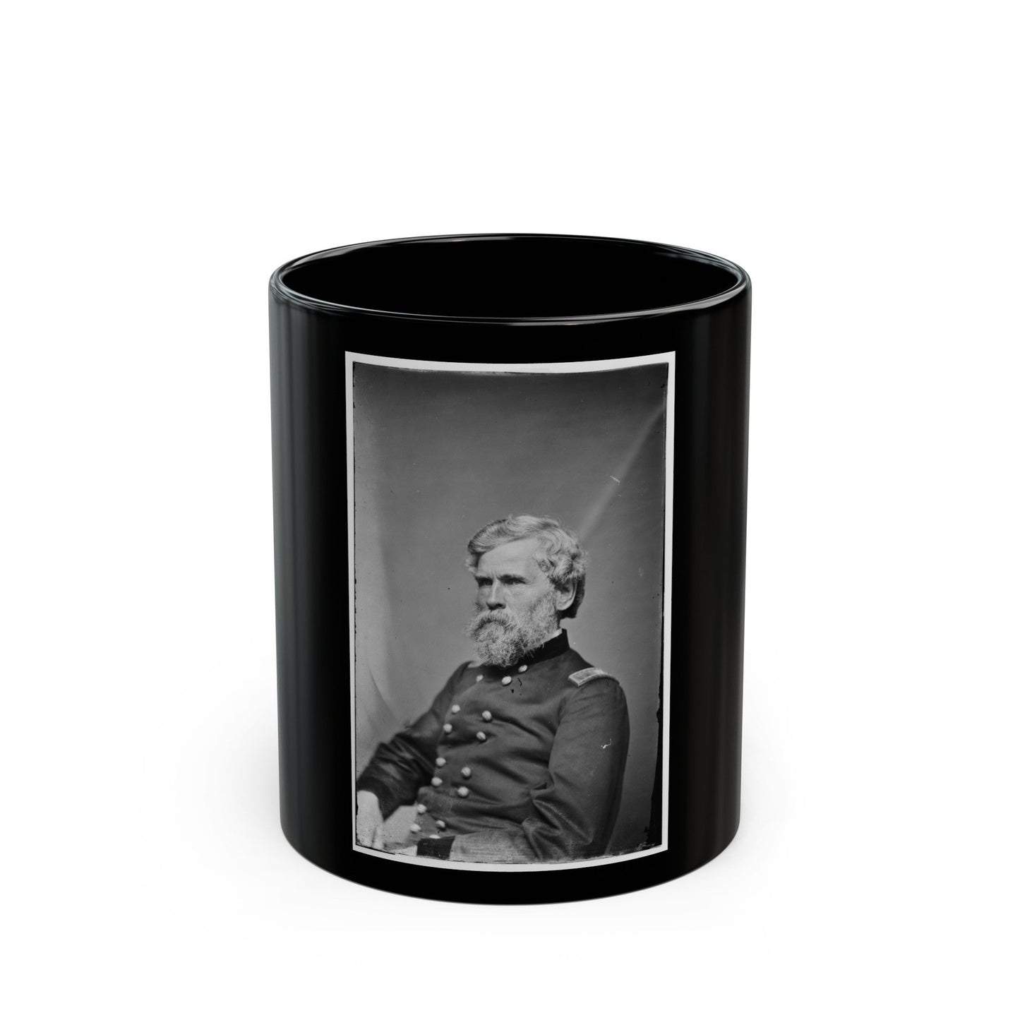 Brig. Gen. Joseph Dana Webster 001 (U.S. Civil War) Black Coffee Mug-11oz-The Sticker Space