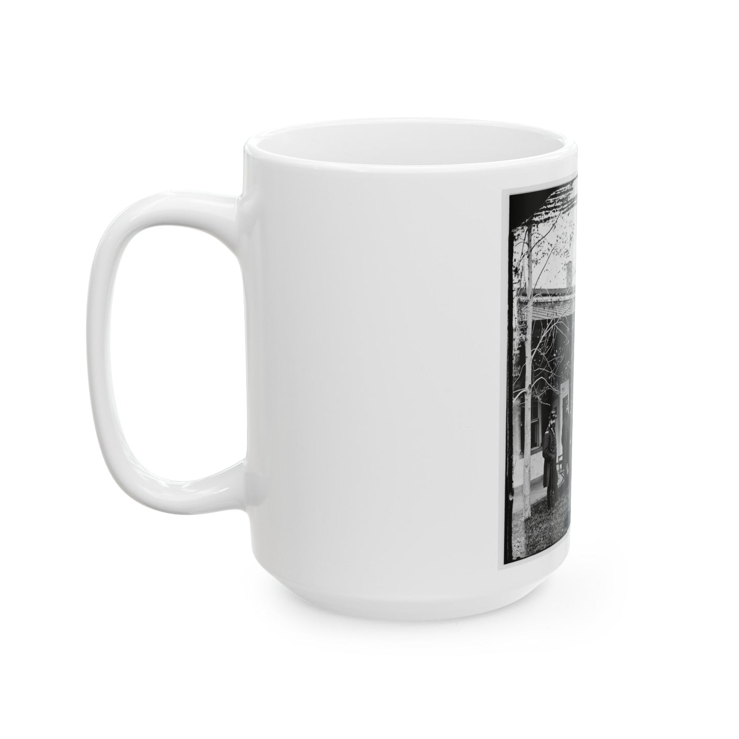 Brig. Gen. Mathew Martin Burke & Staff. (U.S. Civil War) White Coffee Mug-The Sticker Space