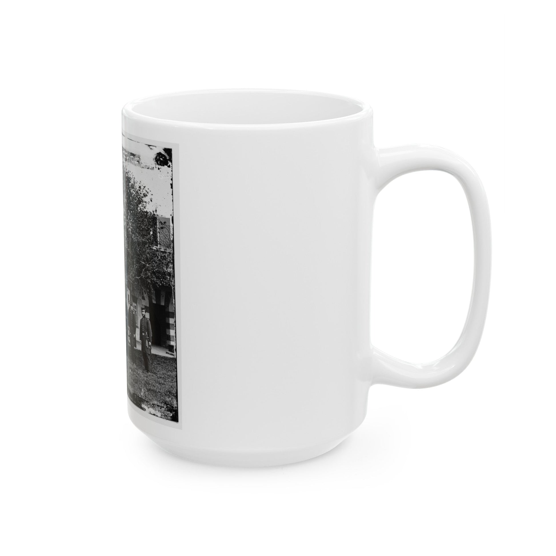 Brig. Gen. Mathew Martin Burke & Staff. (U.S. Civil War) White Coffee Mug-The Sticker Space