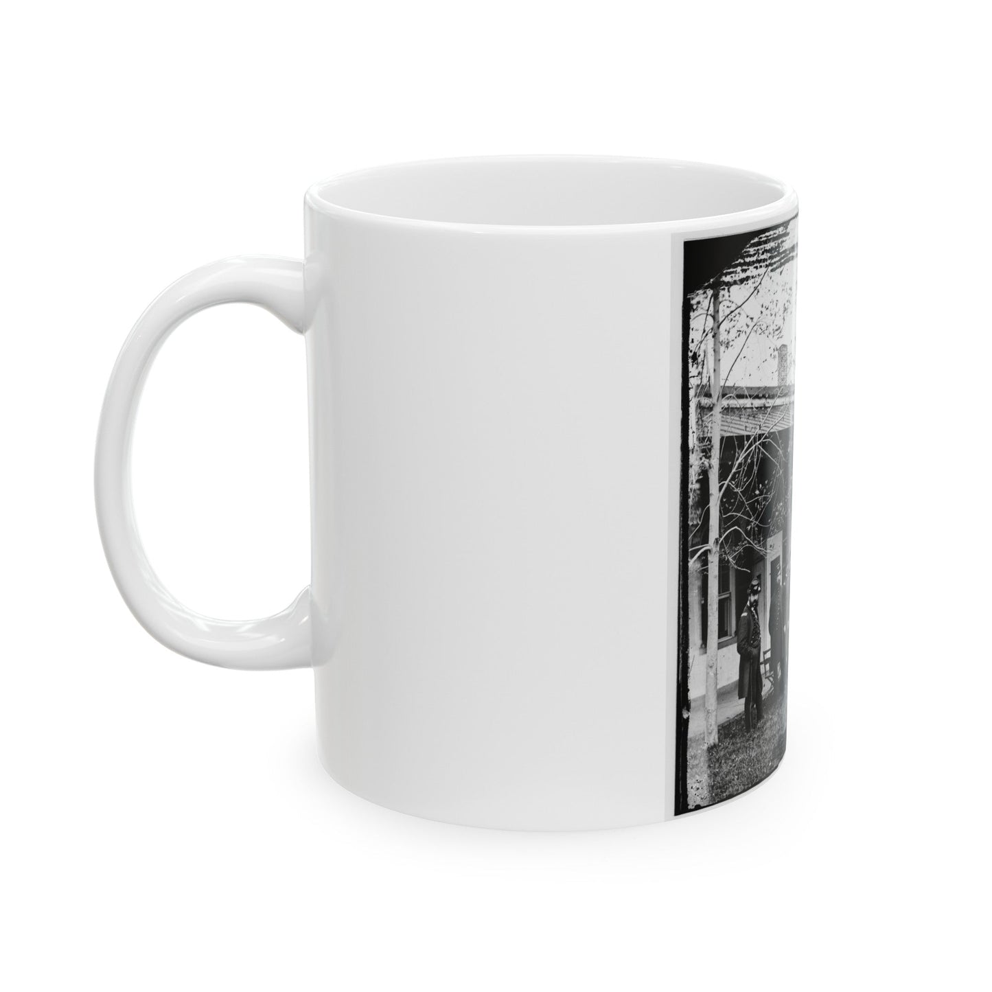 Brig. Gen. Mathew Martin Burke & Staff. (U.S. Civil War) White Coffee Mug-The Sticker Space