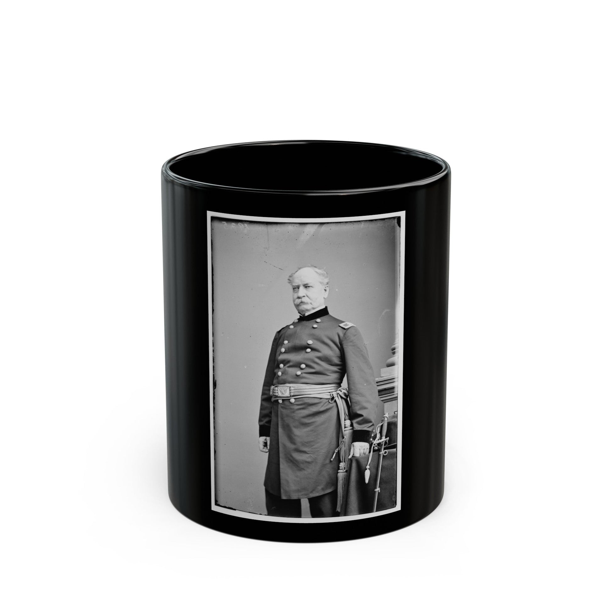 Brig. Gen. Richard S. Satterlee 001 (U.S. Civil War) Black Coffee Mug-11oz-The Sticker Space