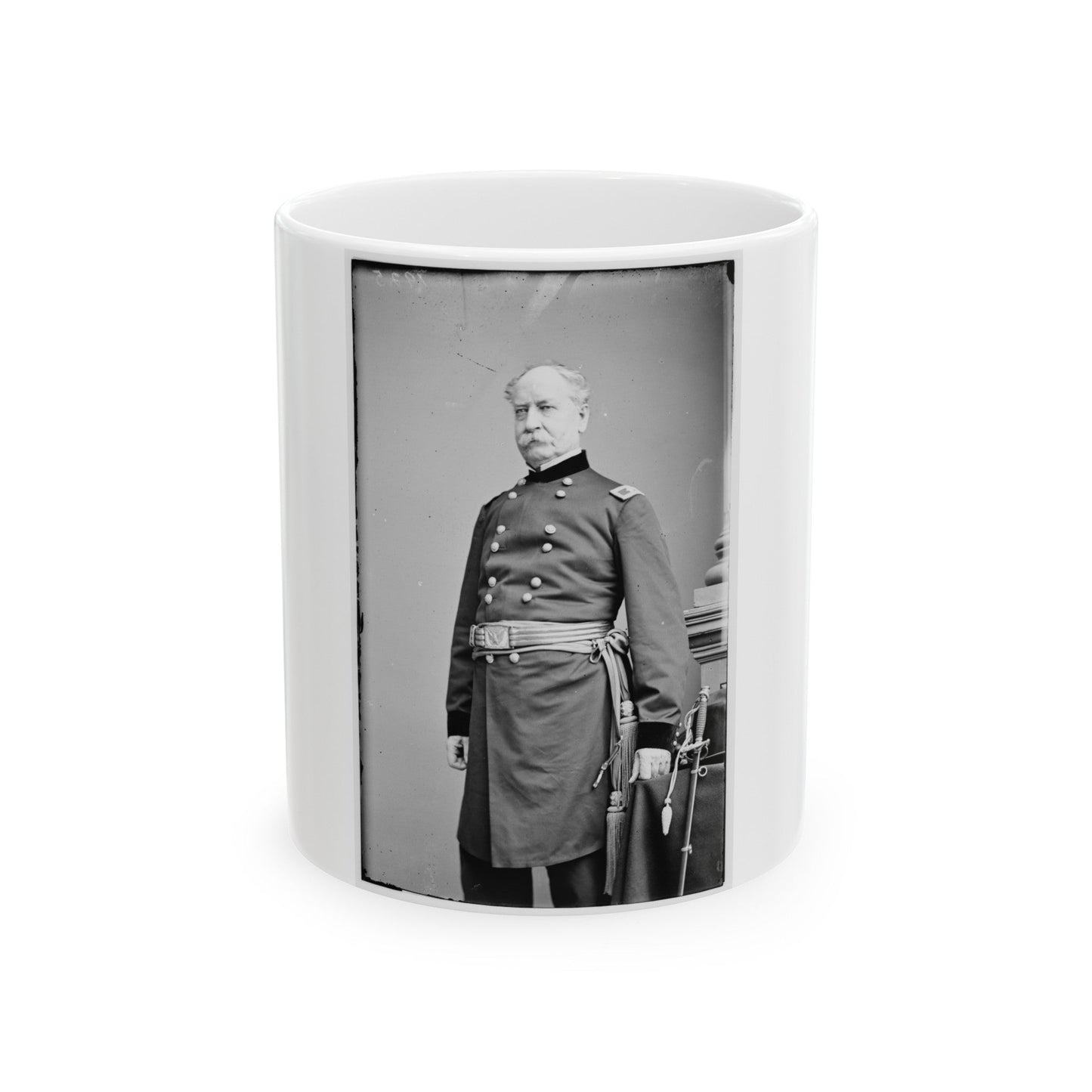 Brig. Gen. Richard S. Satterlee 001 (U.S. Civil War) White Coffee Mug-11oz-The Sticker Space