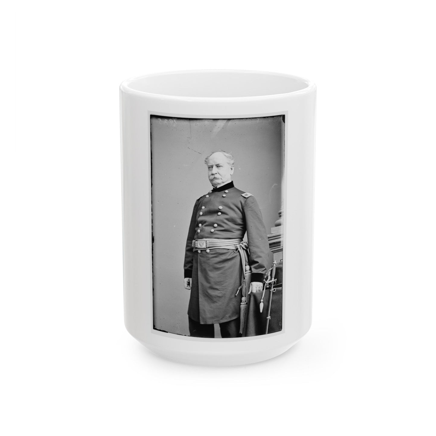 Brig. Gen. Richard S. Satterlee 001 (U.S. Civil War) White Coffee Mug-15oz-The Sticker Space