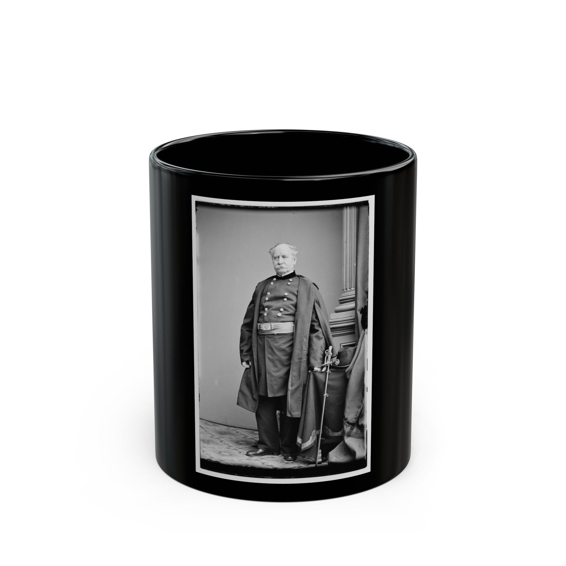 Brig. Gen. Richard S. Satterlee (U.S. Civil War) Black Coffee Mug-11oz-The Sticker Space