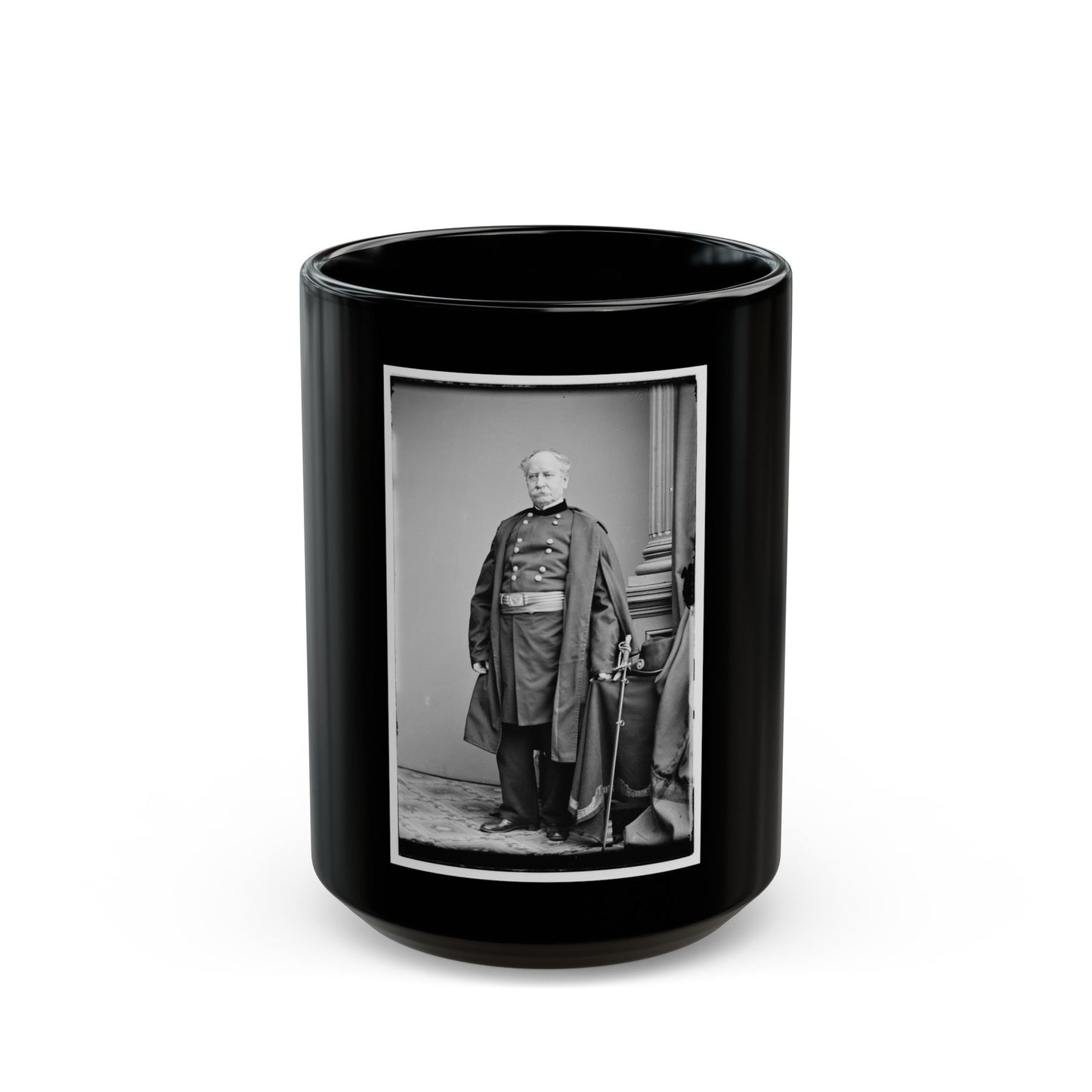 Brig. Gen. Richard S. Satterlee (U.S. Civil War) Black Coffee Mug-15oz-The Sticker Space