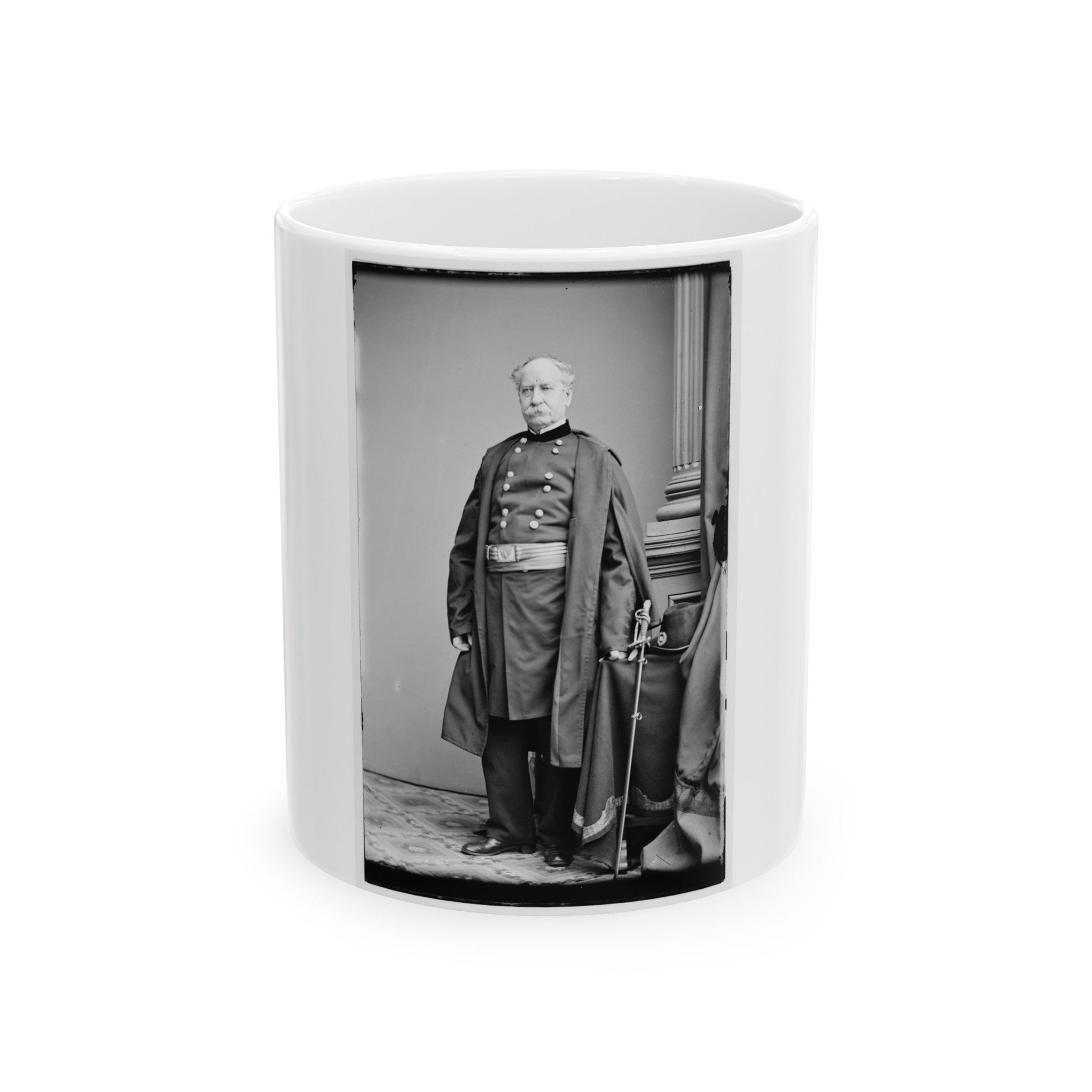 Brig. Gen. Richard S. Satterlee (U.S. Civil War) White Coffee Mug-11oz-The Sticker Space