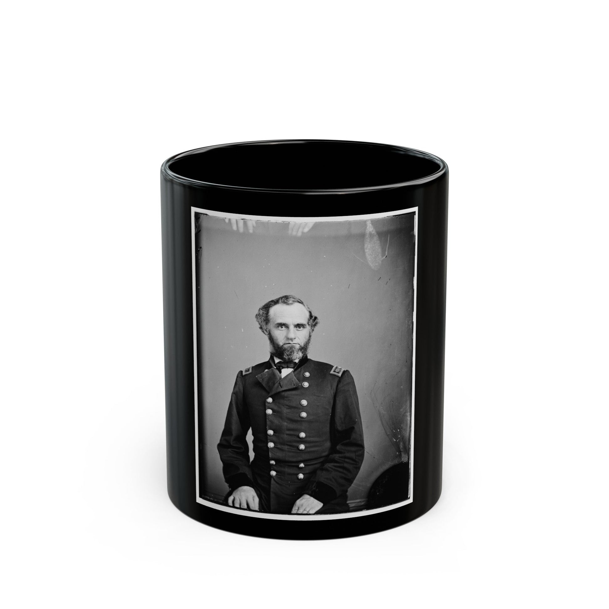 Brig. Gen. Richard W. Johnson (U.S. Civil War) Black Coffee Mug-11oz-The Sticker Space