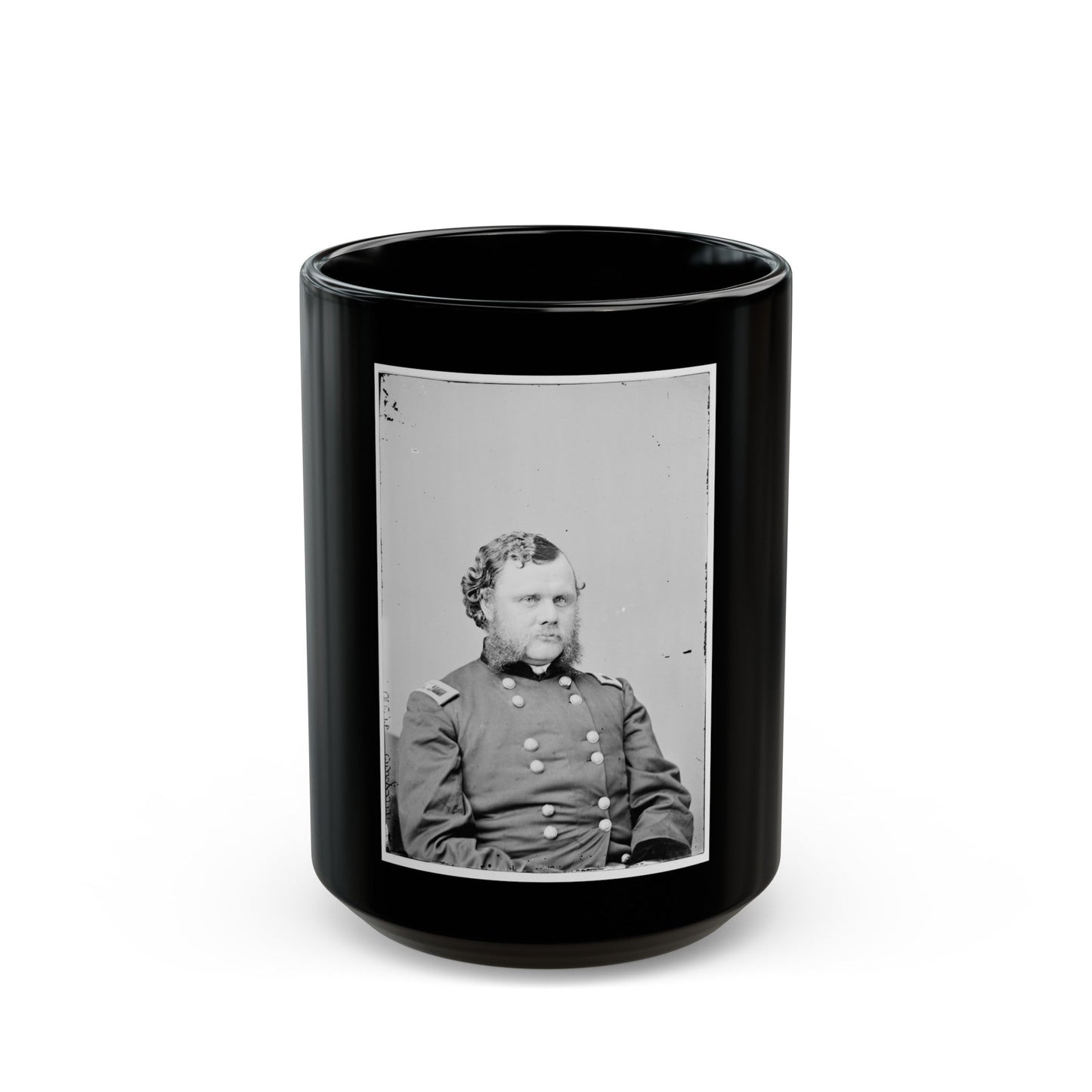 Brig. Gen. Robert O. Tyler (U.S. Civil War) Black Coffee Mug-15oz-The Sticker Space