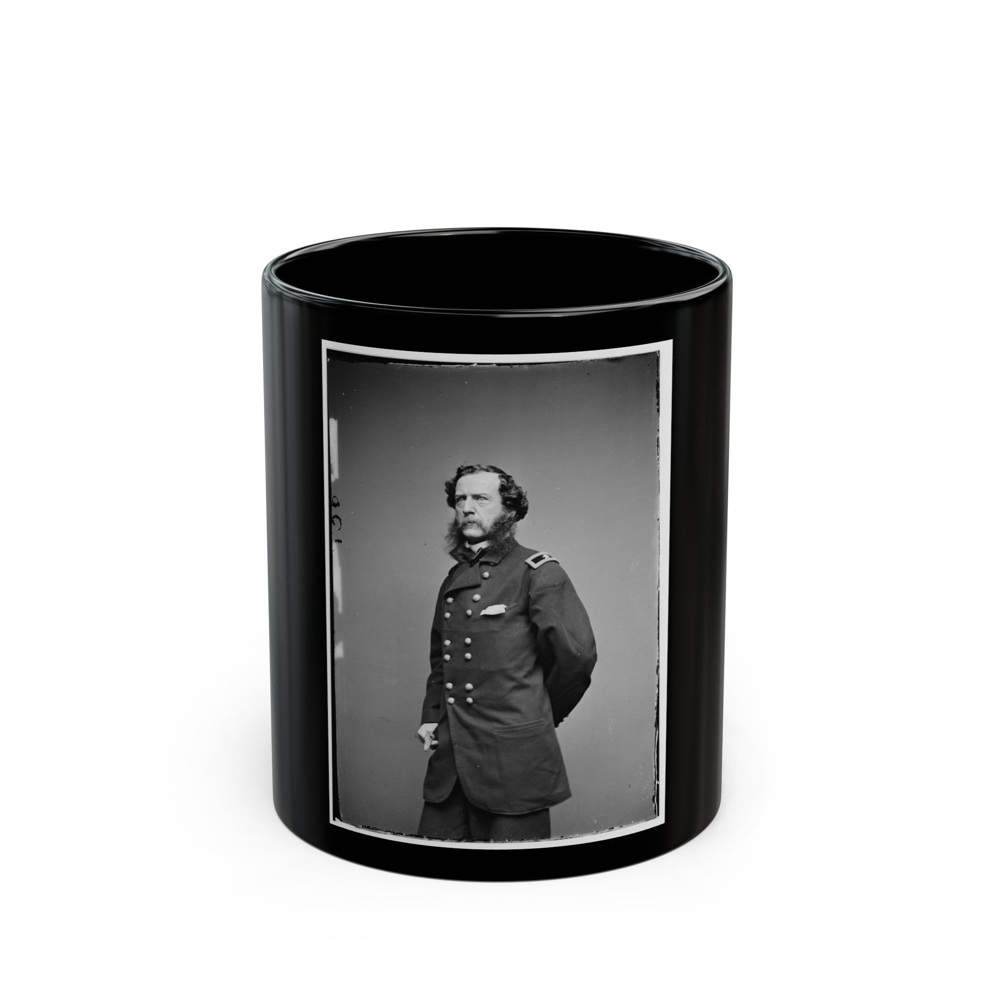 Brig. Gen. Samuel W. Crawford 001 (U.S. Civil War) Black Coffee Mug-11oz-The Sticker Space