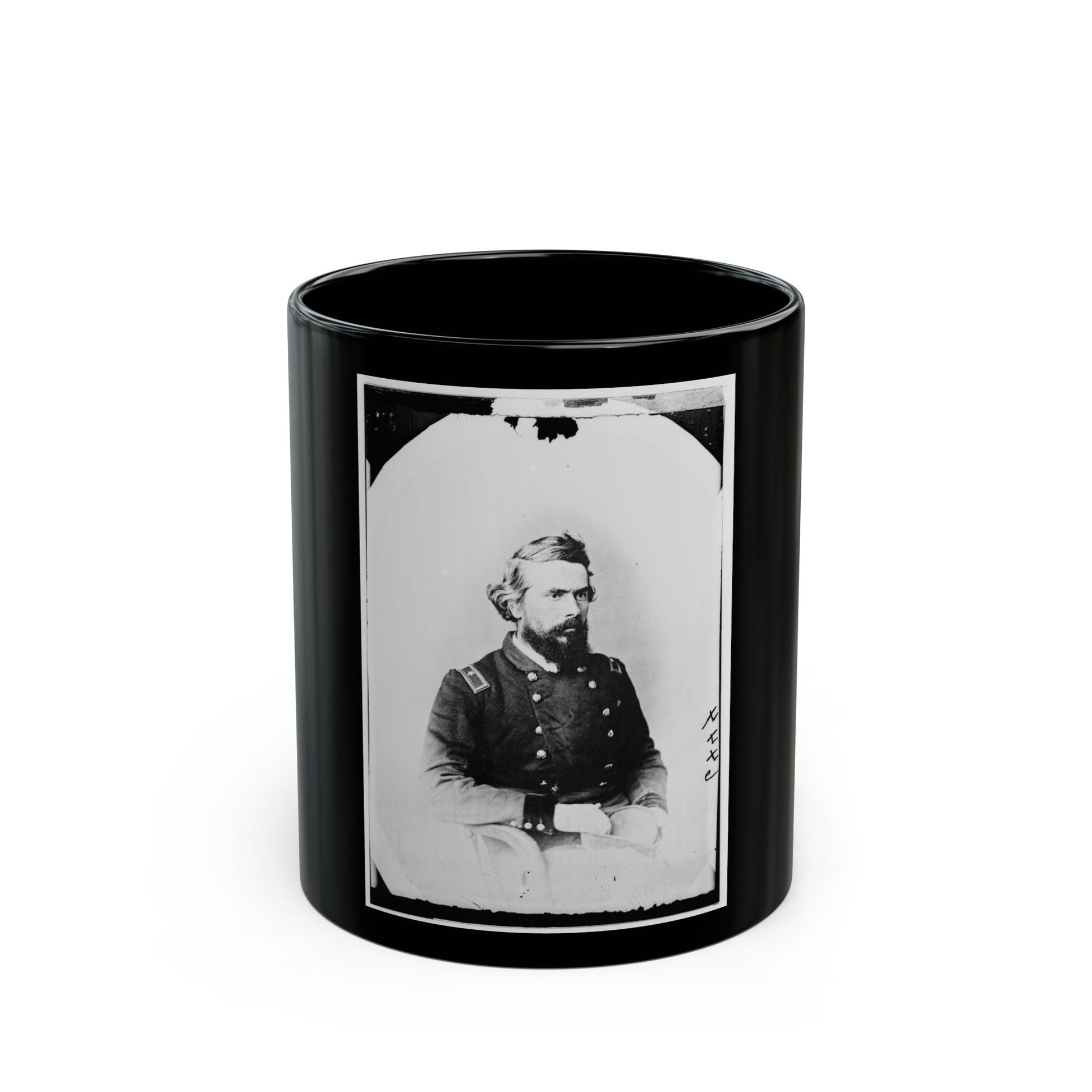 Brig. Gen. Truman Seymour, Capt. At Fort Sumter, 1861 002 (U.S. Civil War) Black Coffee Mug-11oz-The Sticker Space