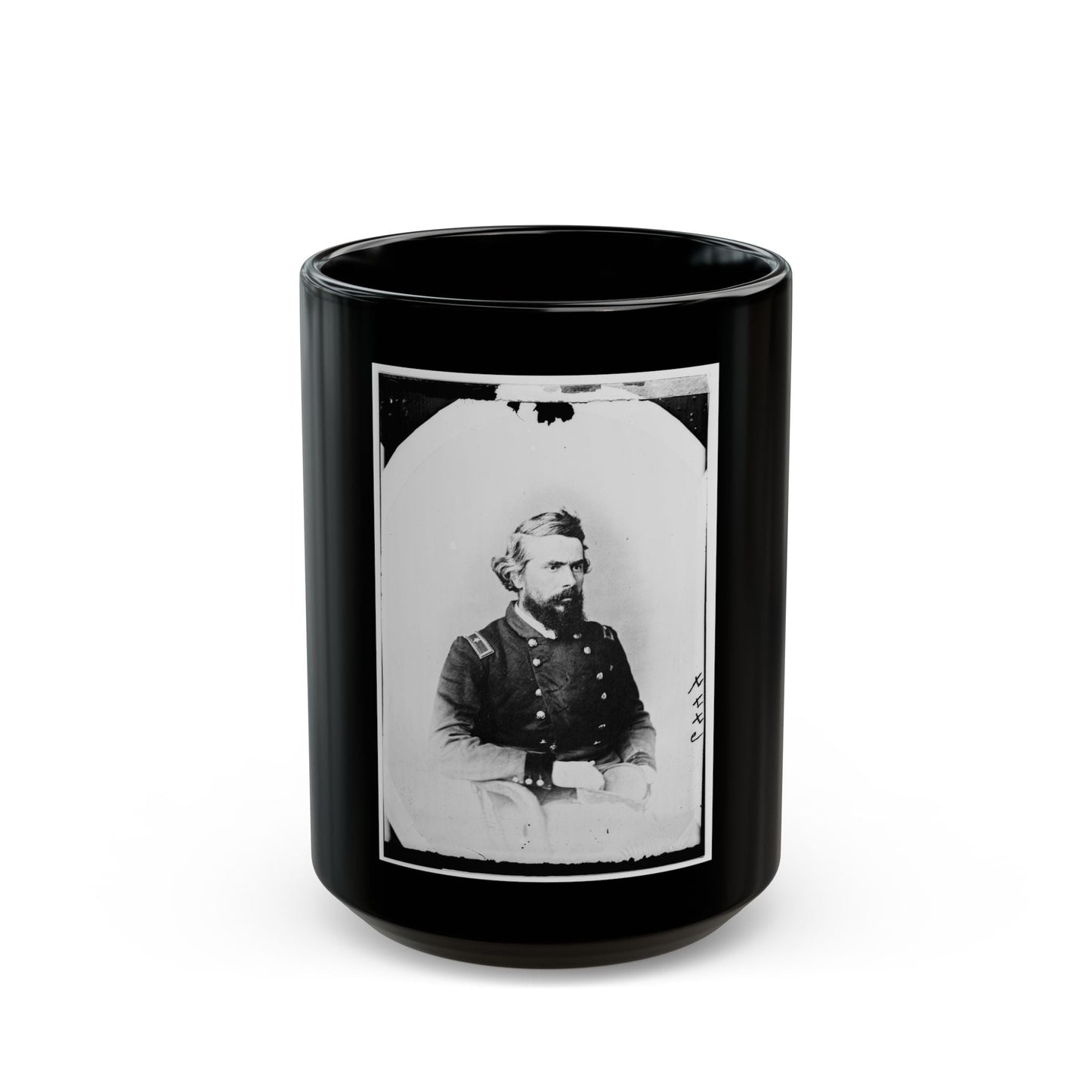 Brig. Gen. Truman Seymour, Capt. At Fort Sumter, 1861 002 (U.S. Civil War) Black Coffee Mug-15oz-The Sticker Space