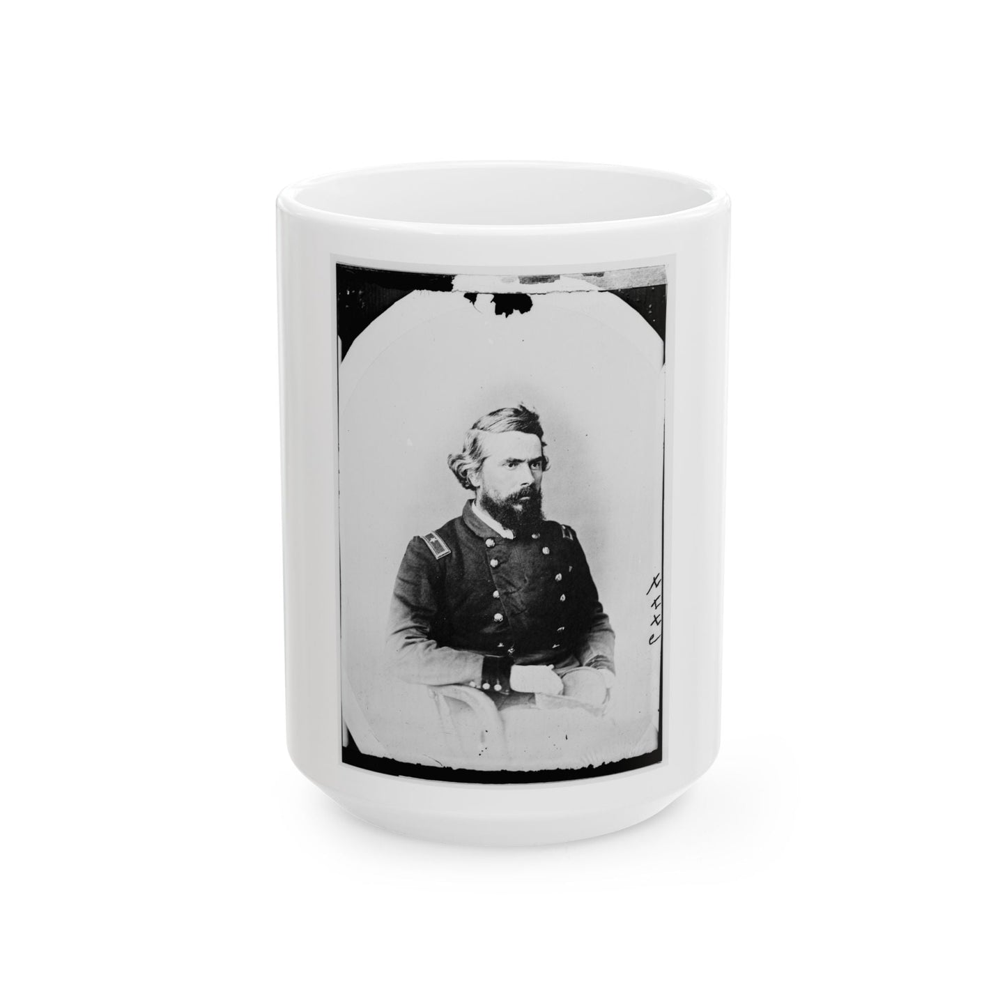 Brig. Gen. Truman Seymour, Capt. At Fort Sumter, 1861 002 (U.S. Civil War) White Coffee Mug-15oz-The Sticker Space