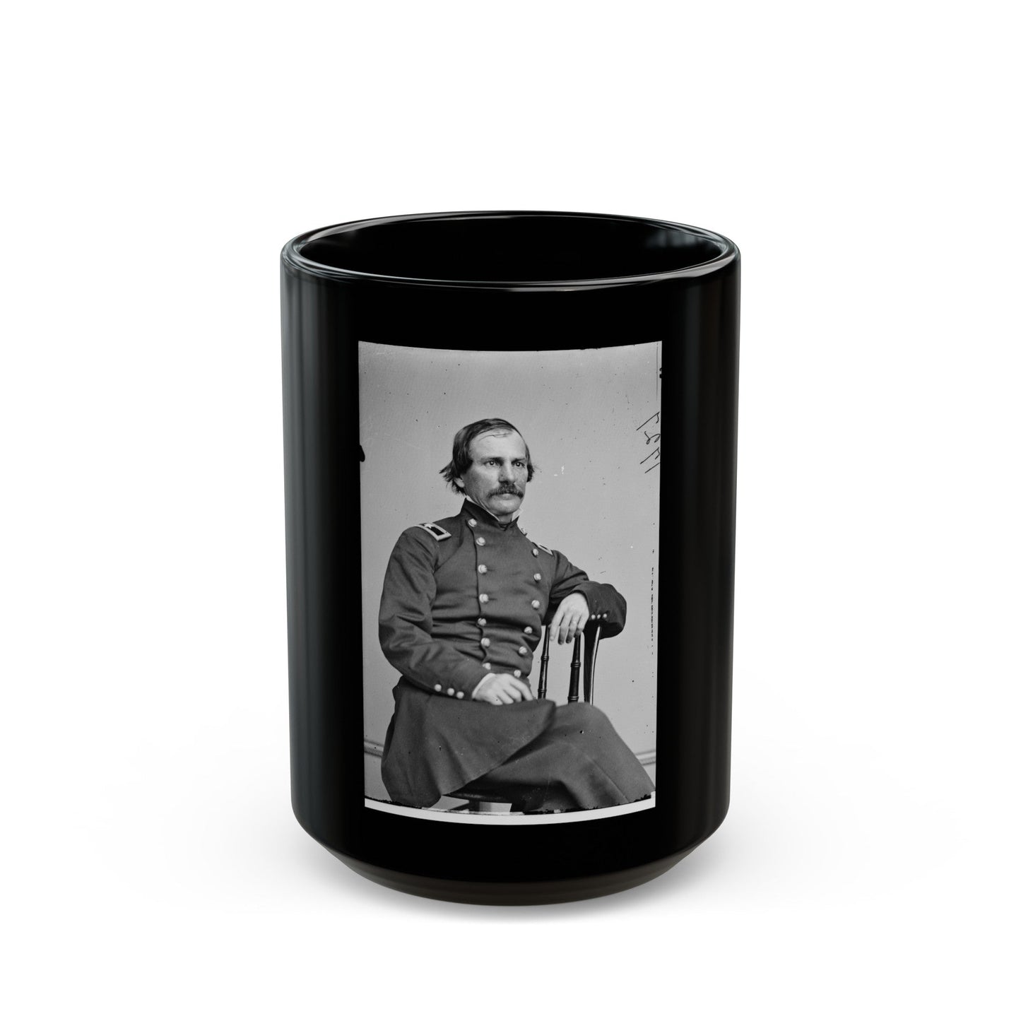 Brig. Gen. Wm Hays 001 (U.S. Civil War) Black Coffee Mug-15oz-The Sticker Space