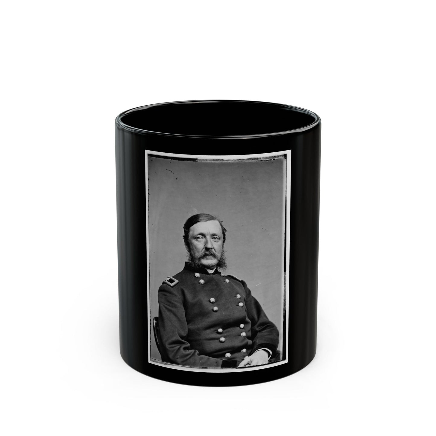 Brig. Gen. Wm. F. Barry (U.S. Civil War) Black Coffee Mug-11oz-The Sticker Space