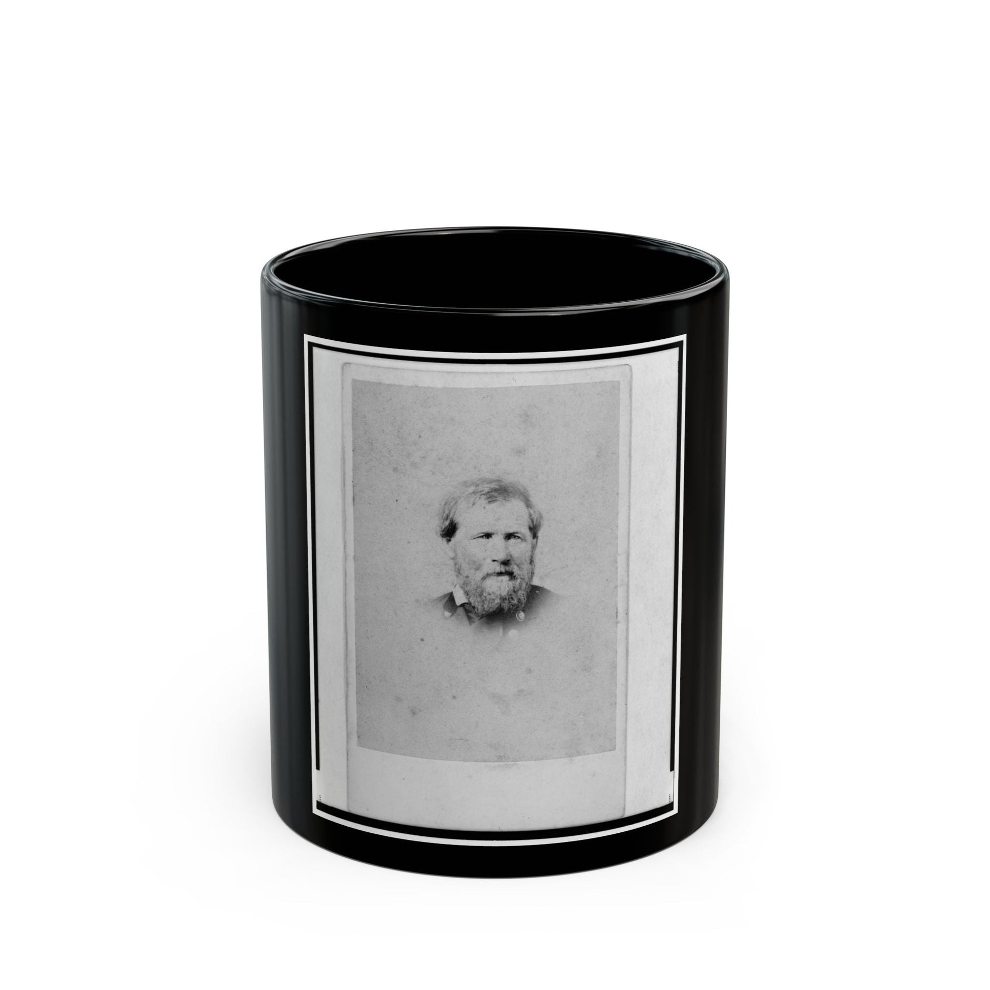 Brig. General John Mcauley Palmer, Union Officer, Bust Portrait, Facing Front (U.S. Civil War) Black Coffee Mug-11oz-The Sticker Space