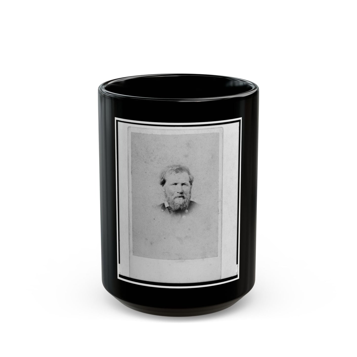 Brig. General John Mcauley Palmer, Union Officer, Bust Portrait, Facing Front (U.S. Civil War) Black Coffee Mug-15oz-The Sticker Space