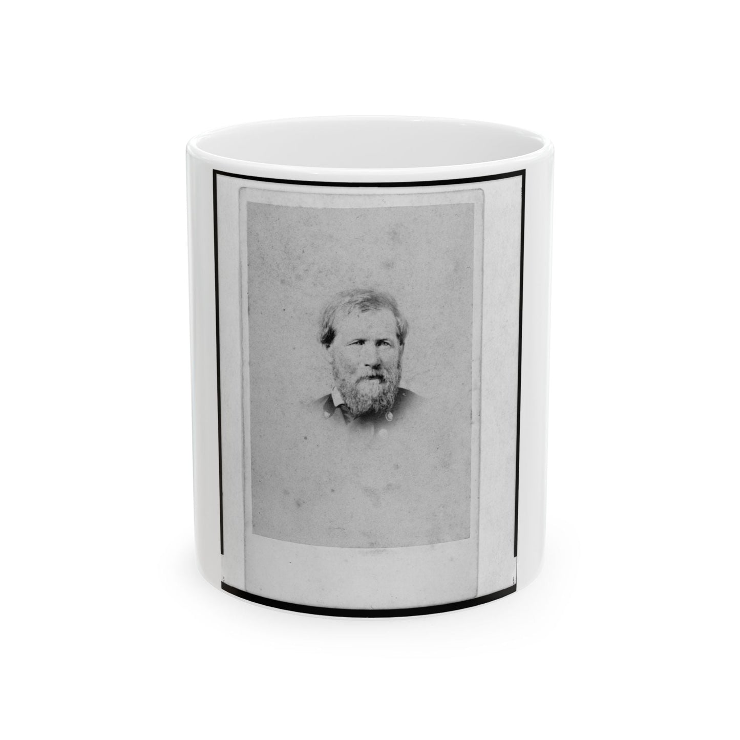 Brig. General John Mcauley Palmer, Union Officer, Bust Portrait, Facing Front (U.S. Civil War) White Coffee Mug-11oz-The Sticker Space