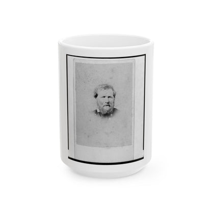 Brig. General John Mcauley Palmer, Union Officer, Bust Portrait, Facing Front (U.S. Civil War) White Coffee Mug-15oz-The Sticker Space